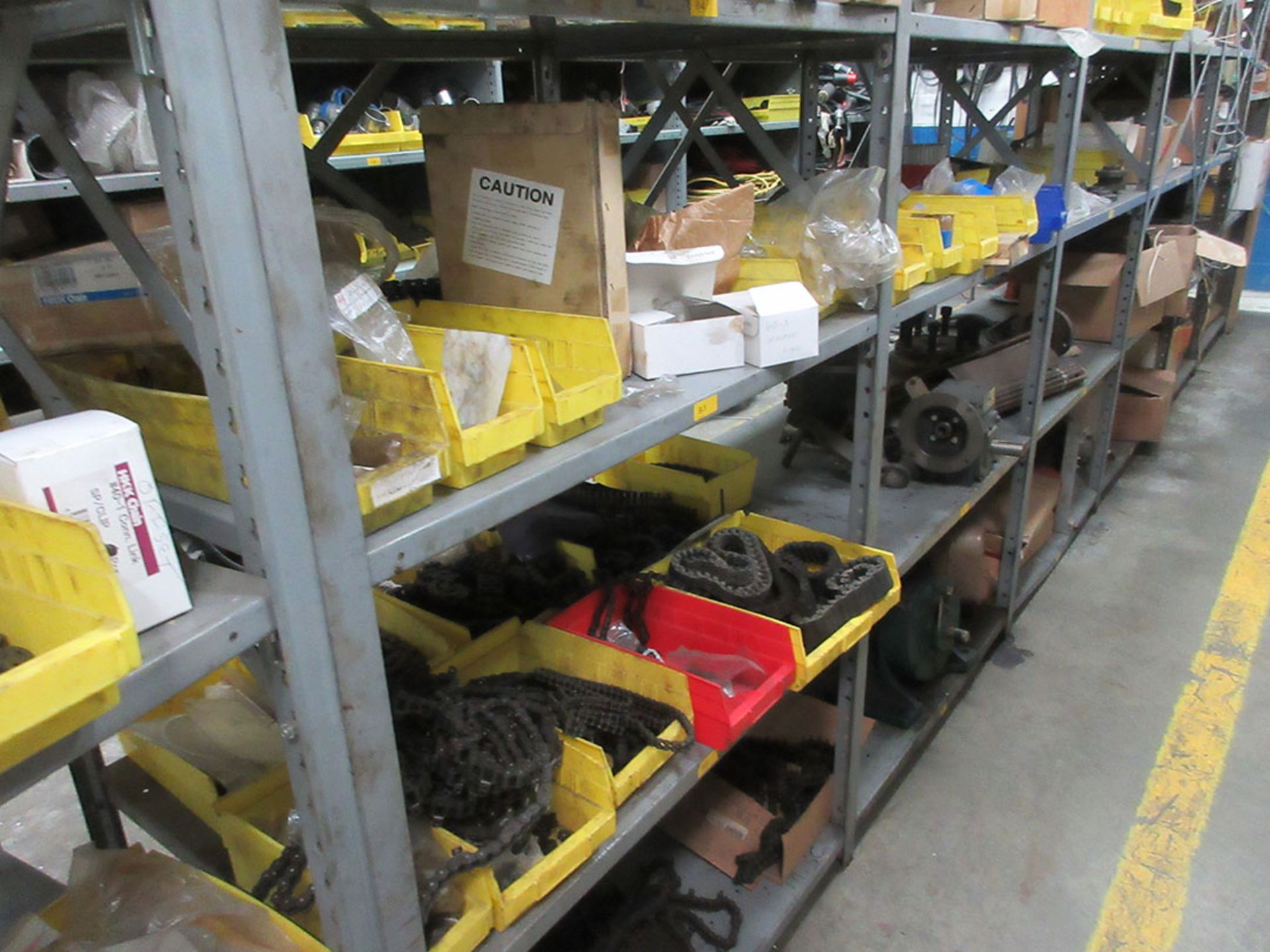 (14) SECTIONS OF BOLTLESS SHELVING WITH CONTENTS; HARDWARE, SHAFTS, FILTERS, FITTINGS, ETC. - Image 3 of 6