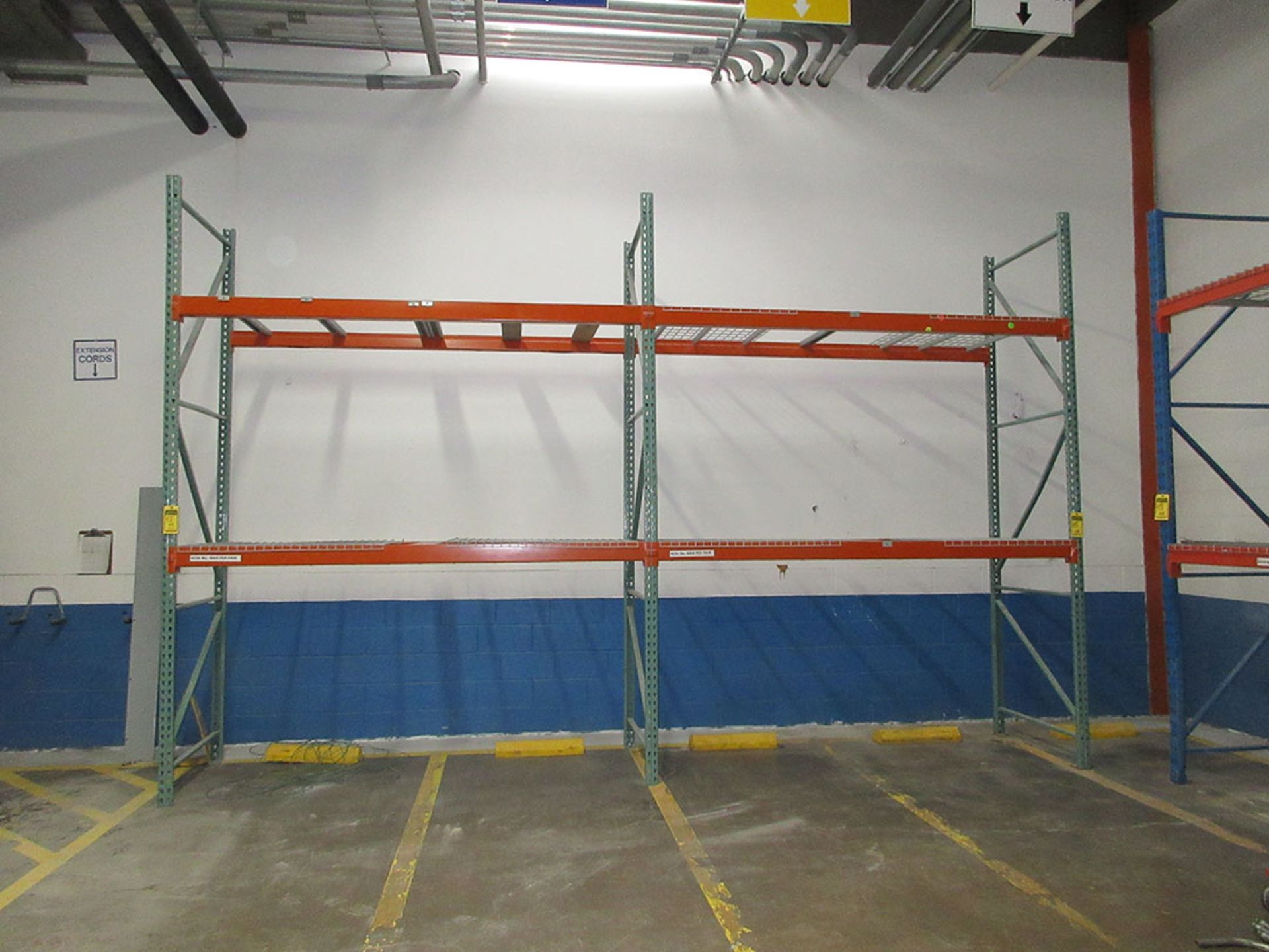 (4) SECTIONS OF PALLET RACK; CHANNEL, TEARDROP STYLE, (6) 12' UPRIGHTS, (16) 9' X 4'' CROSSBEAMS, ( - Image 2 of 2