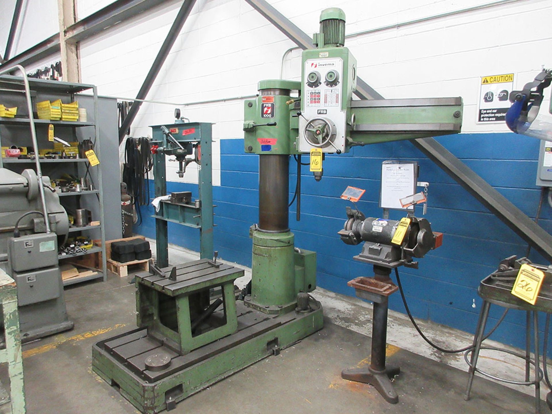 HERMES MACHINE TOOL CO. RADIAL ARM DRILL PRESS; MODEL FRB1000, S/N 1027A5