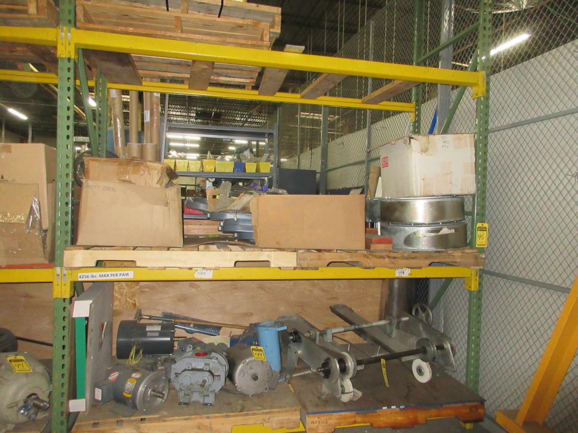 CONTENTS ON & BENEATH PALLET RACK; VACUUM PUMPS, ELECTRIC MOTORS, ELECTRIC CHAIN HOISTS, ETC. - Image 3 of 6