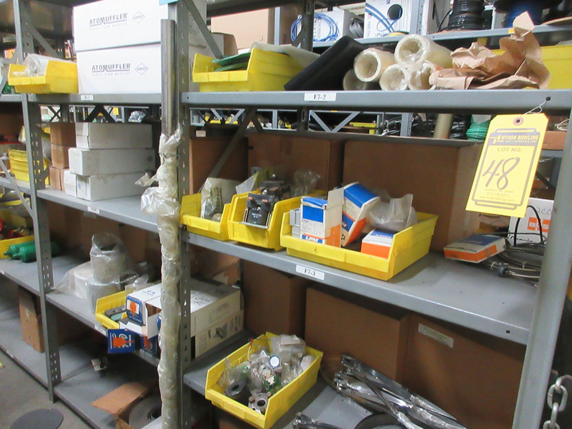 (14) SECTIONS OF BOLTLESS SHELVING WITH CONTENTS; HARDWARE, SHAFTS, FILTERS, FITTINGS, ETC. - Image 5 of 6