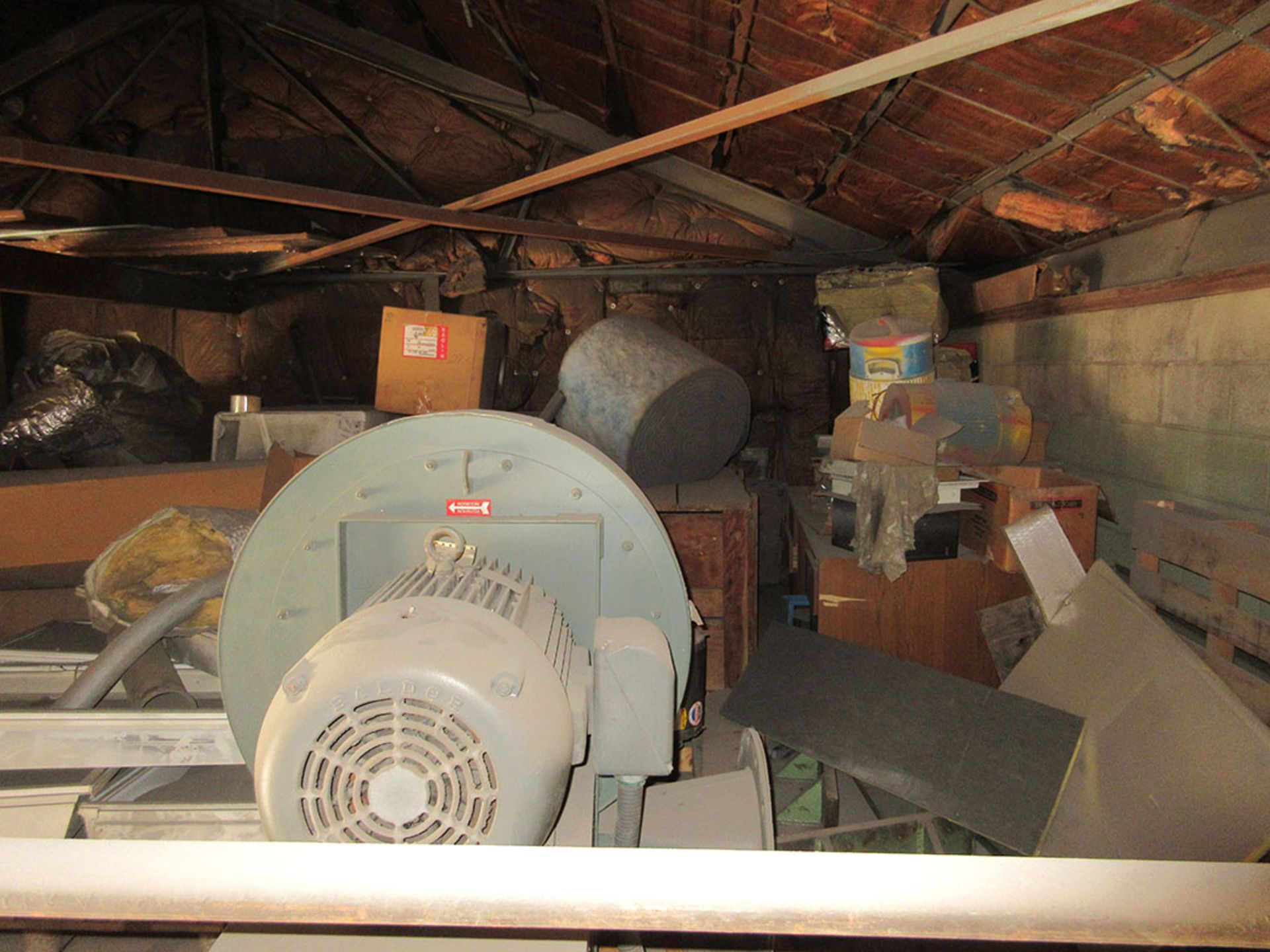 CONTENTS UPSTAIRS; TRUCK TOOL BOX, BLOWER, AND DUCTING