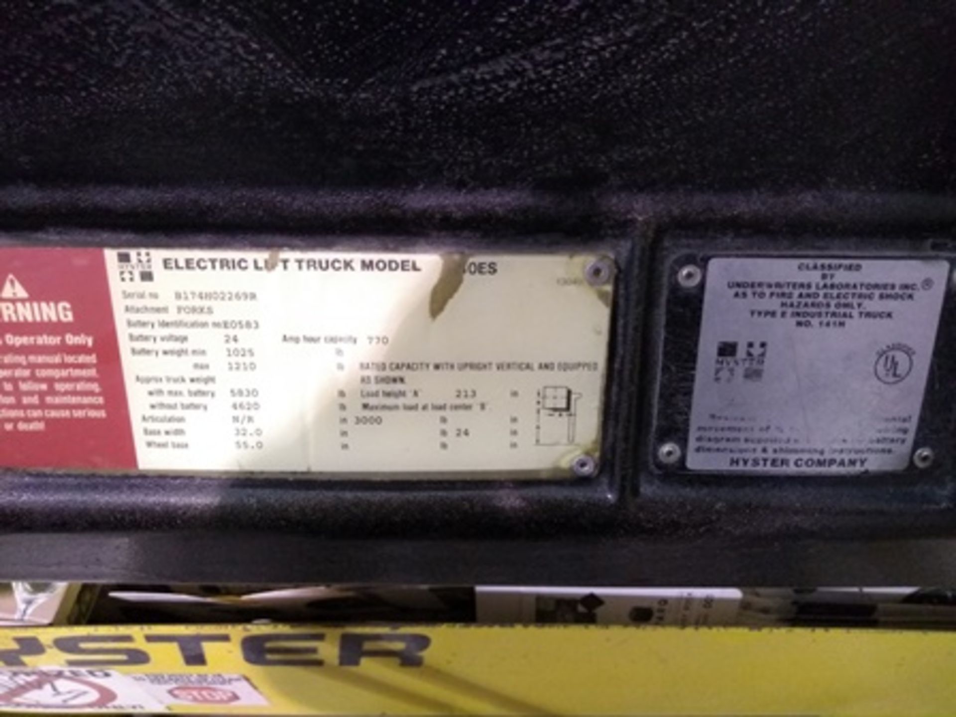 Hyster 3,300 pounds, R30ES stand-up forklift, serial number B174H02269R. Max height 16 ft., inc … - Image 15 of 26