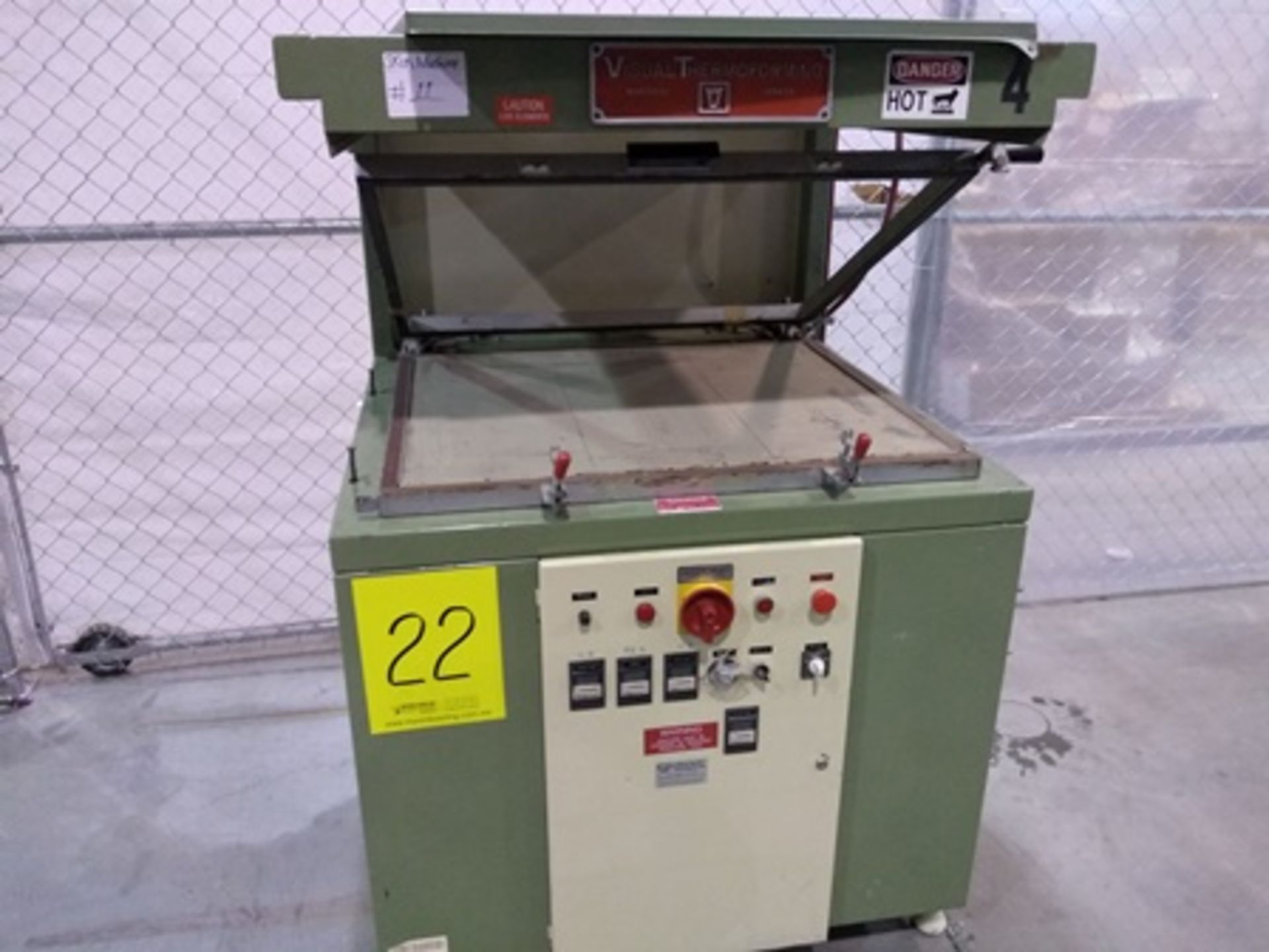 Visual Thermoforming model CT3036 skin packager, S/N CT3495, 220V, 3PH, 60HZ, 27.5x35 inch...