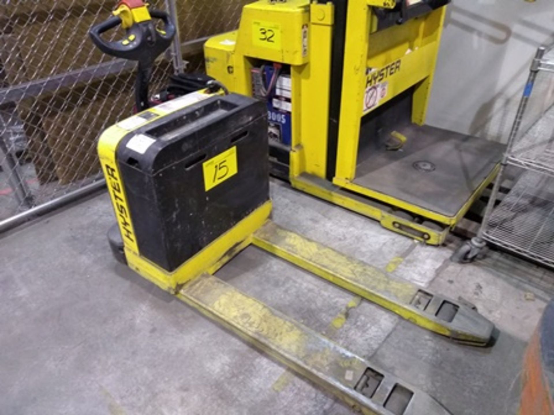 Hyster Electric Pallet Jack, model W40z, max load 4,000 pounds, built-in charger and 24V battery