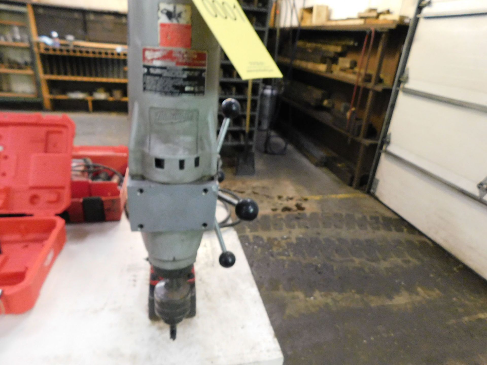 MILWAUKEE ELECTROMAGNETIC DRILL PRESS; CAT# 4202, S/N 598A194251695, 12.5 AMPS - Image 2 of 3