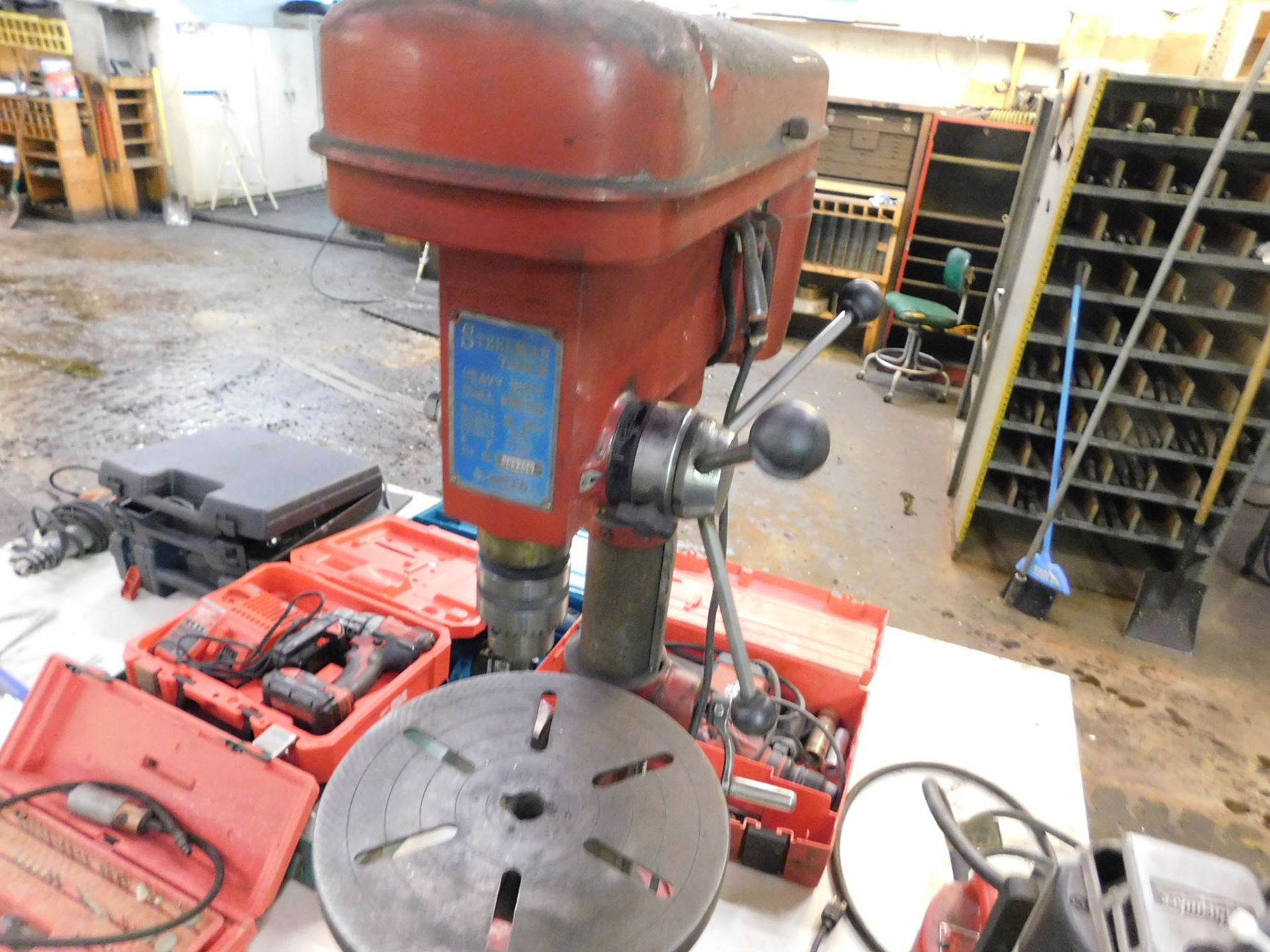 STEELMAN TOOLS HEAVY DUTY DRILL PRESS; MODEL DP-16-5, 5/8'' CAP, SPINDLE JT #3, 1/3 HP, 5-SPEED, S/N - Image 4 of 4