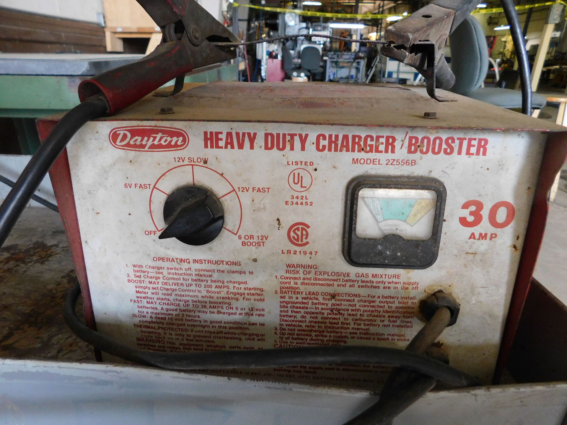DAYTON CHARGER/BOOSTER; 30-AMP