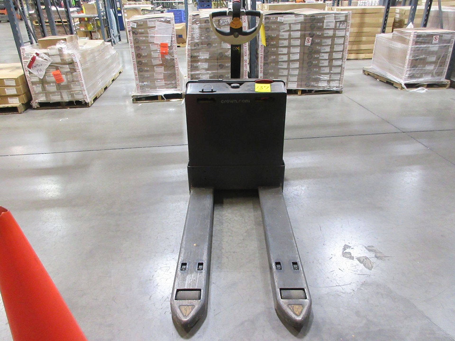 CROWN 2,000 LB. WALK BEHIND ELECTRIC PALLET JACK; 46'' FORKS, 24V, 110V CHARGE, S/N 5A338599 - Image 2 of 2