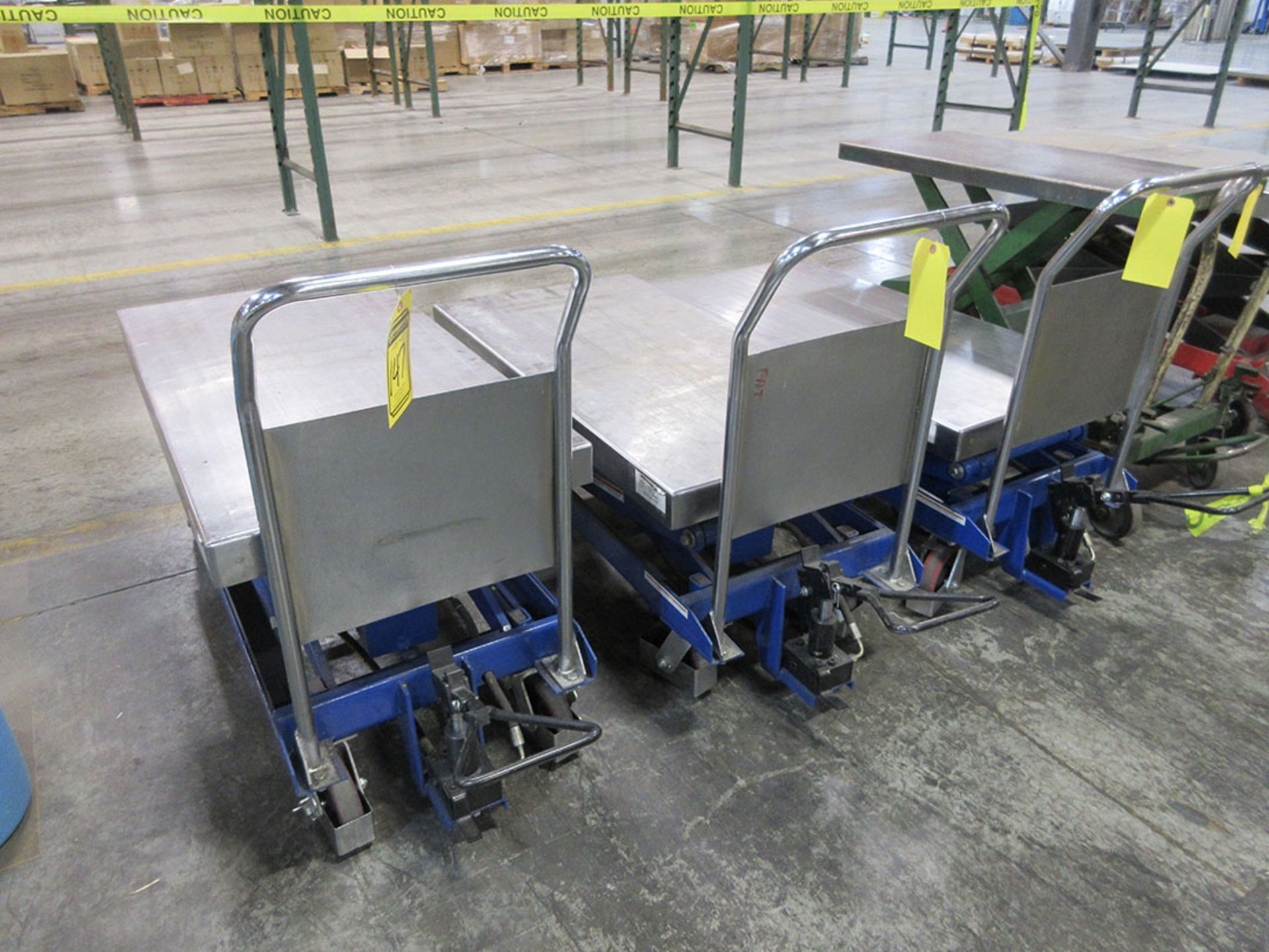 (3) VESTIL 1,500 LB. CAPACITY LIFT CARTS; MODEL CART-1500-D-TS