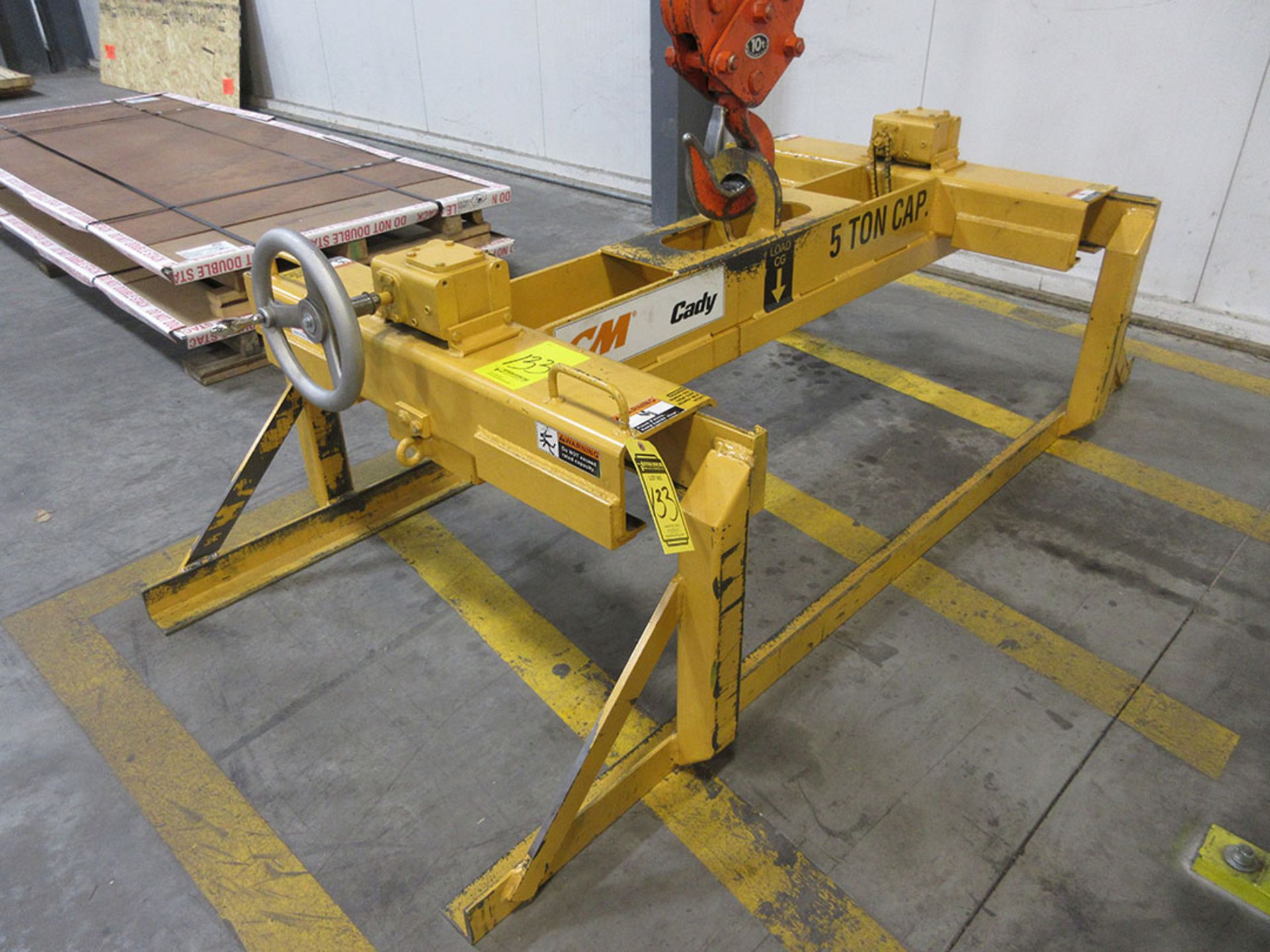 CM CADY 5 TON SHEET LIFTER CRANE ATTACHMENT ***EXCLUSIVE RIGGER - PEDOWITZ MACHINERY MOVERS, RAY