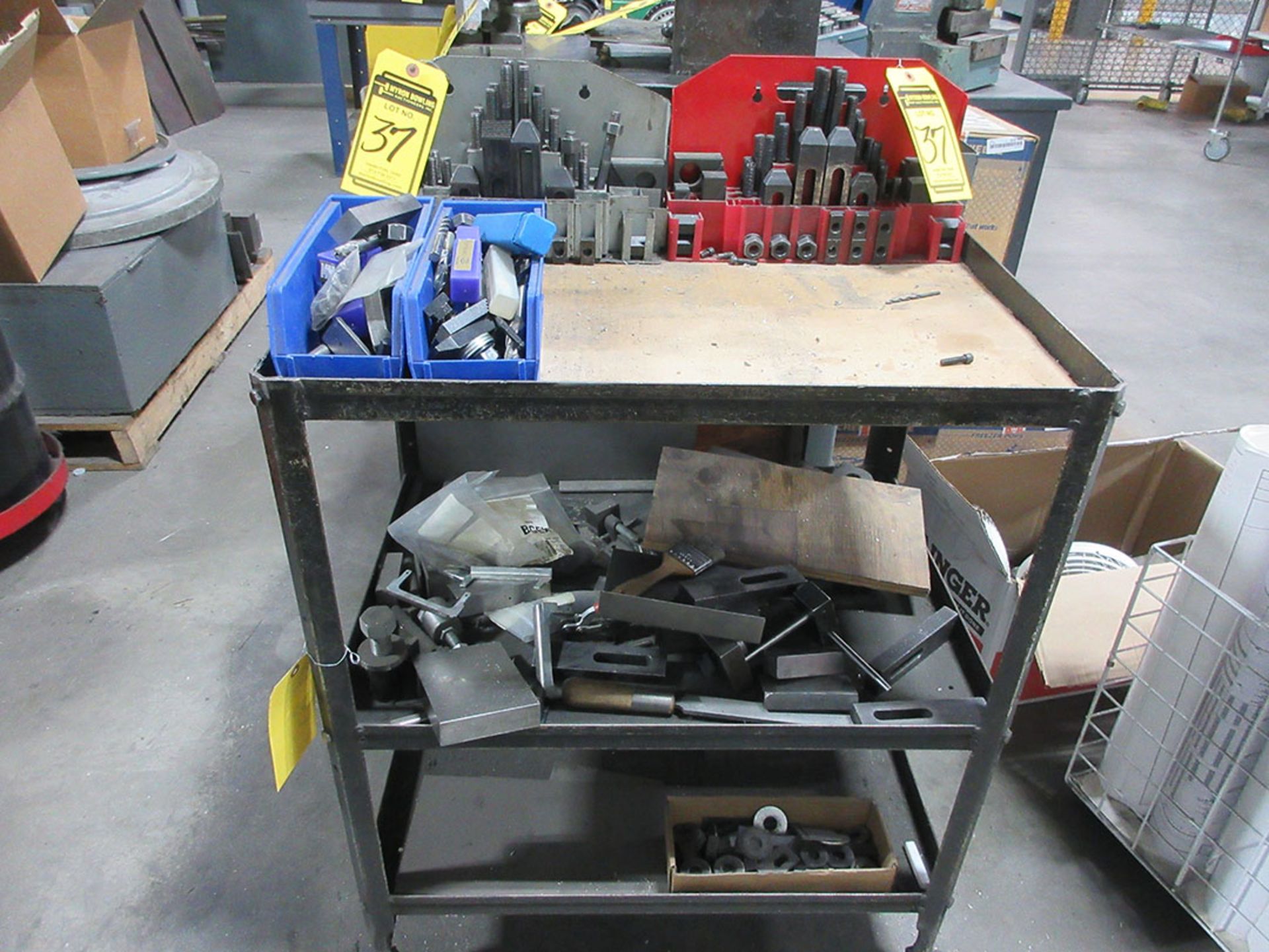 (3) CARTS WITH TOOLING; HOLD DOWNS & RISERS - Image 3 of 3