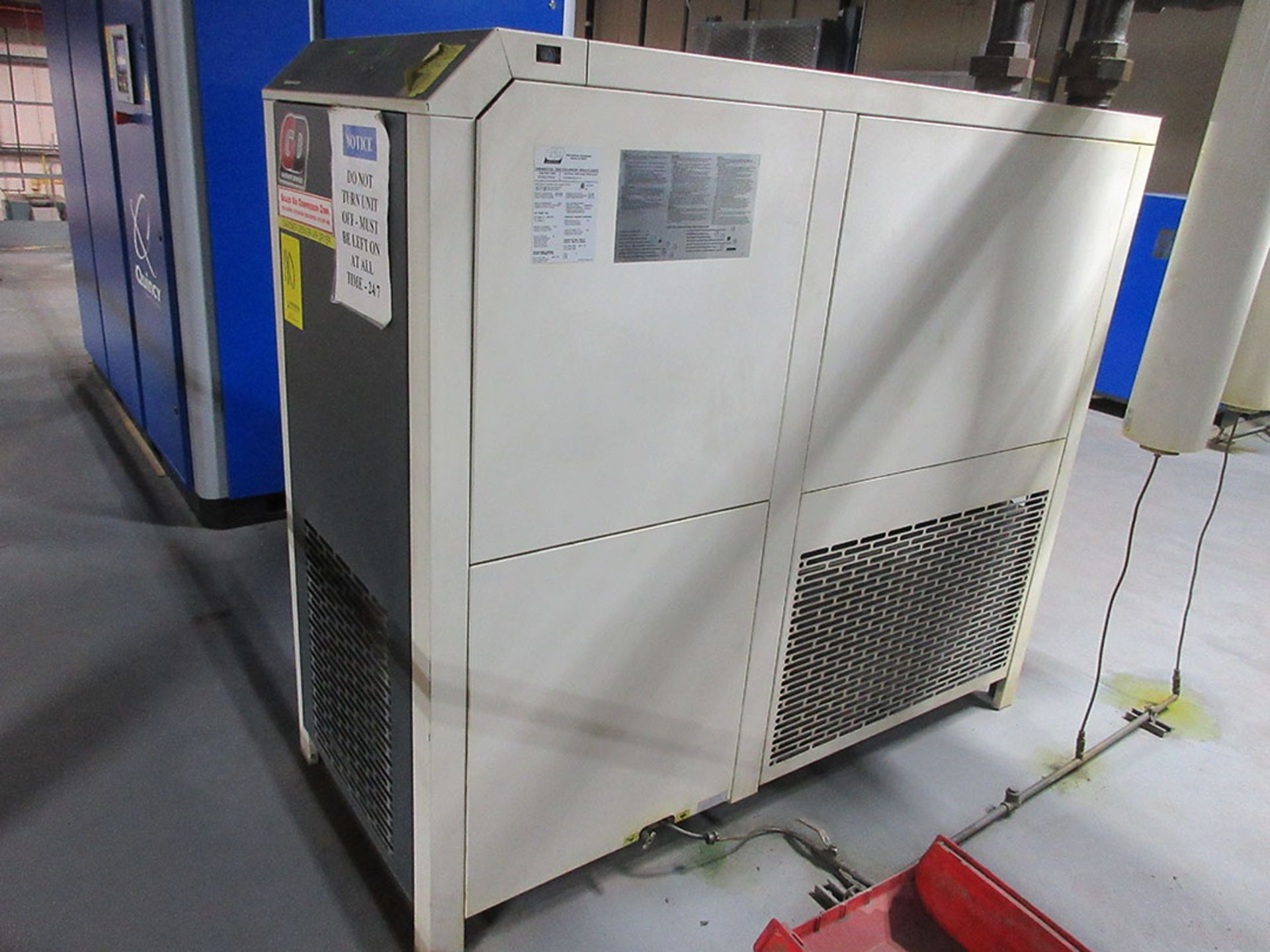 GARDNER DENVER AIR DRYER; MODEL 9VXRD750A4, S/N H750BH4600202019, 750 SCFM @ 100 PSIG, R-134A