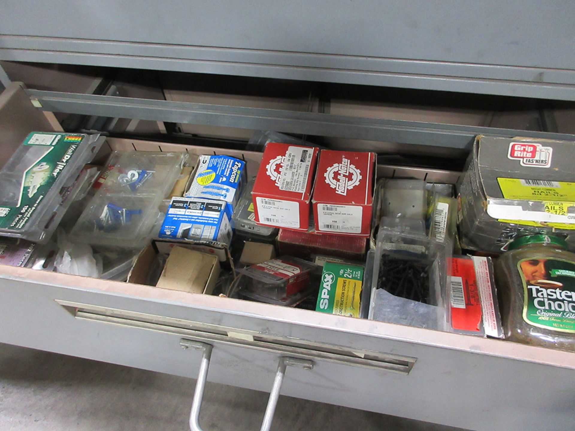 (4) CABINETS WITH CONTENTS; SAFETY EQUIPMENT, ELECTRICAL SWITCHES, FUSES, AND V-BELTS - Image 4 of 7