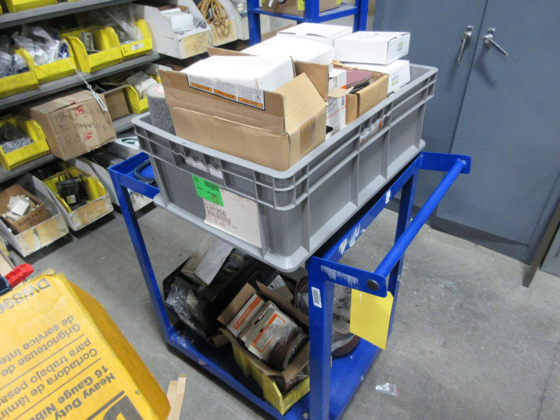 (2) CARTS WITH CONTENTS; POWER TOOLS & ABRASIVES - Image 2 of 2