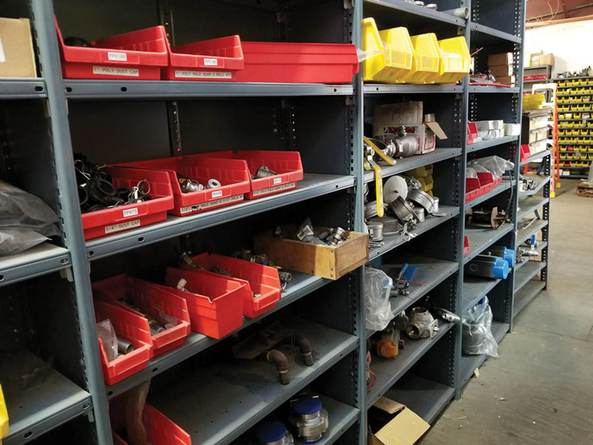 CONTENTS OF UPSTAIRS MAINTENANCE ROOM- (29) LIGHT DUTY SHELVING UNITS WITH A HUGE ASSORTMENT OF - Image 5 of 31