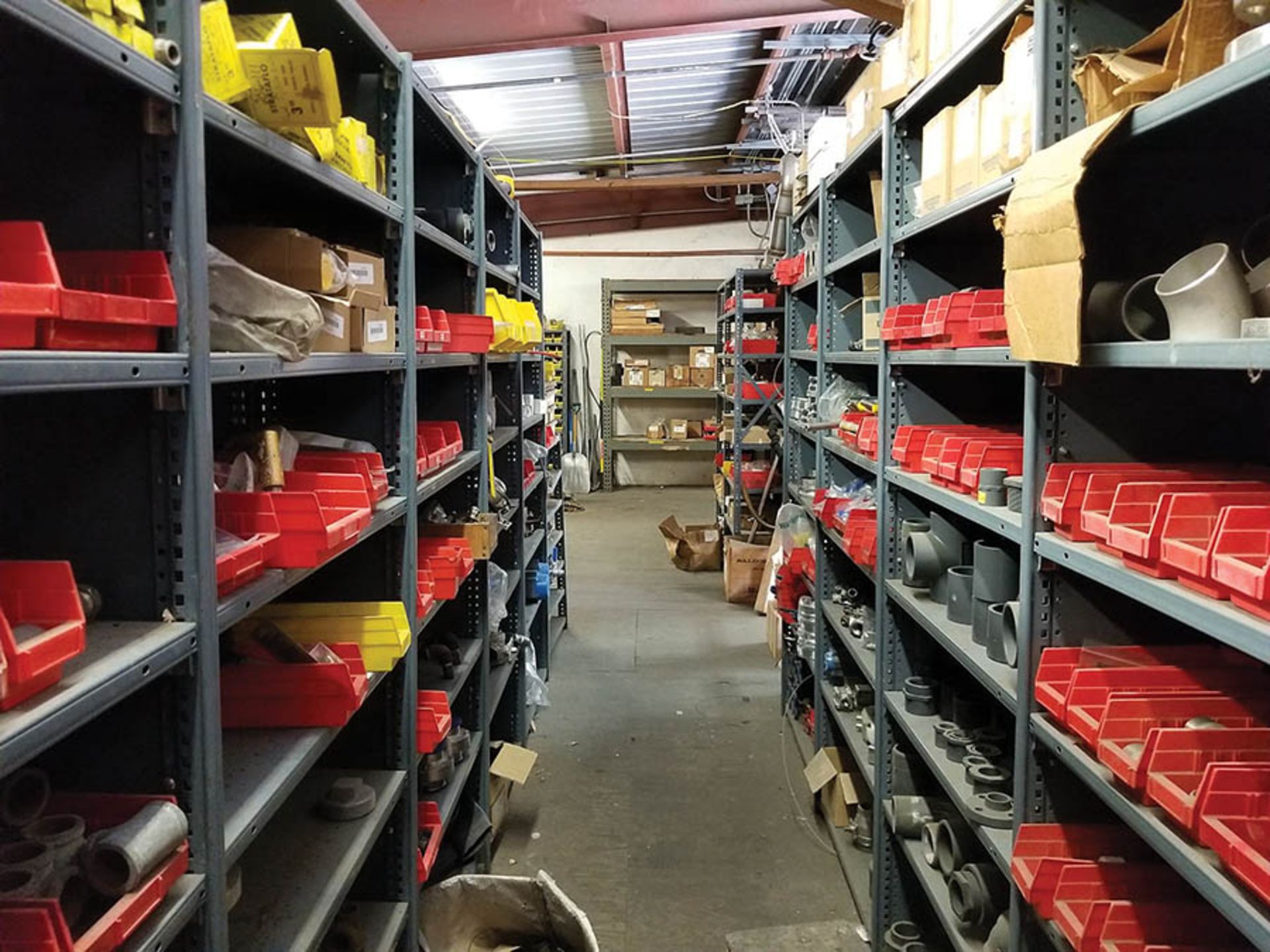 CONTENTS OF UPSTAIRS MAINTENANCE ROOM- (29) LIGHT DUTY SHELVING UNITS WITH A HUGE ASSORTMENT OF - Image 3 of 31