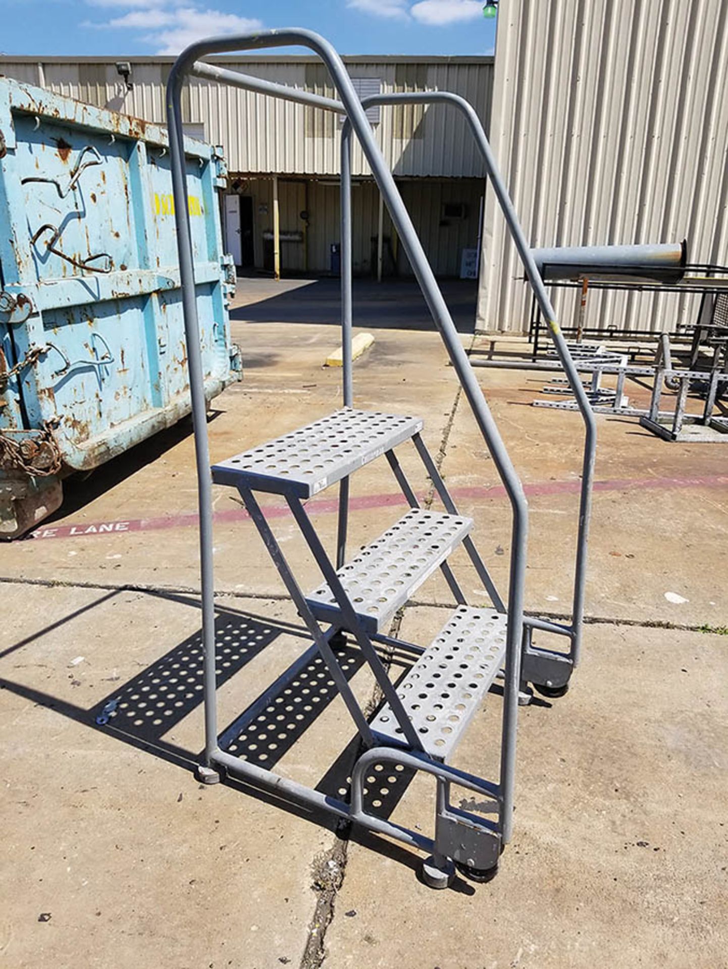 (3) 3-STEP ROLLING SHOP LADDERS