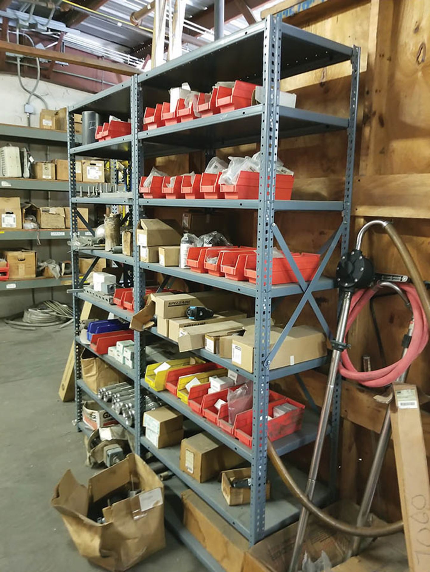 CONTENTS OF UPSTAIRS MAINTENANCE ROOM- (29) LIGHT DUTY SHELVING UNITS WITH A HUGE ASSORTMENT OF - Image 11 of 31