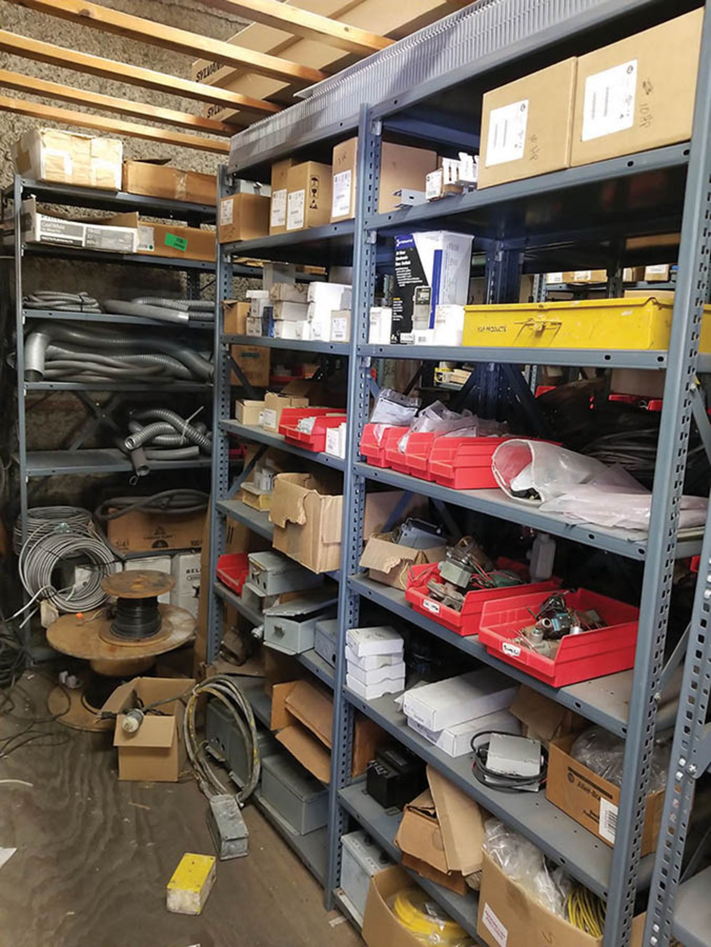 CONTENTS OF UPSTAIRS MAINTENANCE ROOM- (29) LIGHT DUTY SHELVING UNITS WITH A HUGE ASSORTMENT OF - Image 19 of 31