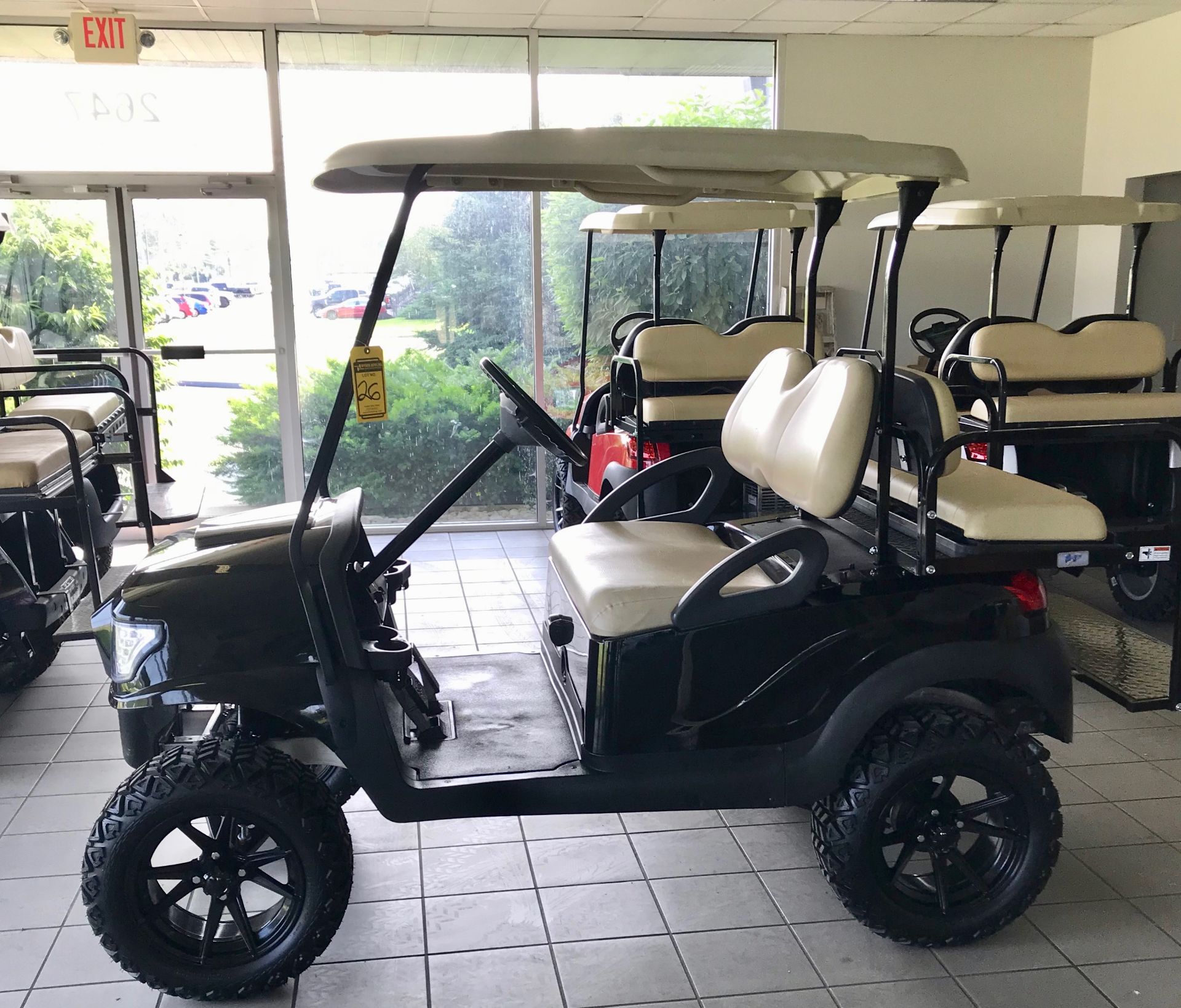 2014 CLUB CAR PRECEDENT ELECTRIC GOLF CART, WITH 48 VOLT CHARGER, 4-PASSENGER FOLD DOWN SEAT, LIFT - Image 2 of 6