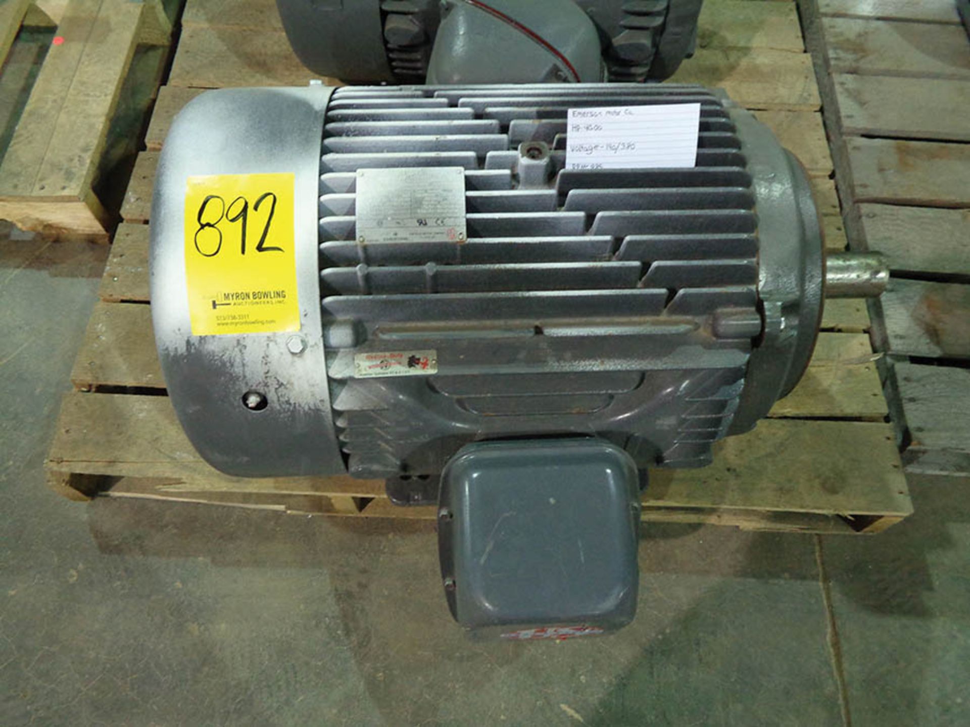 EMERSON 40 HP 380V 985 RPM 364T FRAME ELECTRIC MOTOR