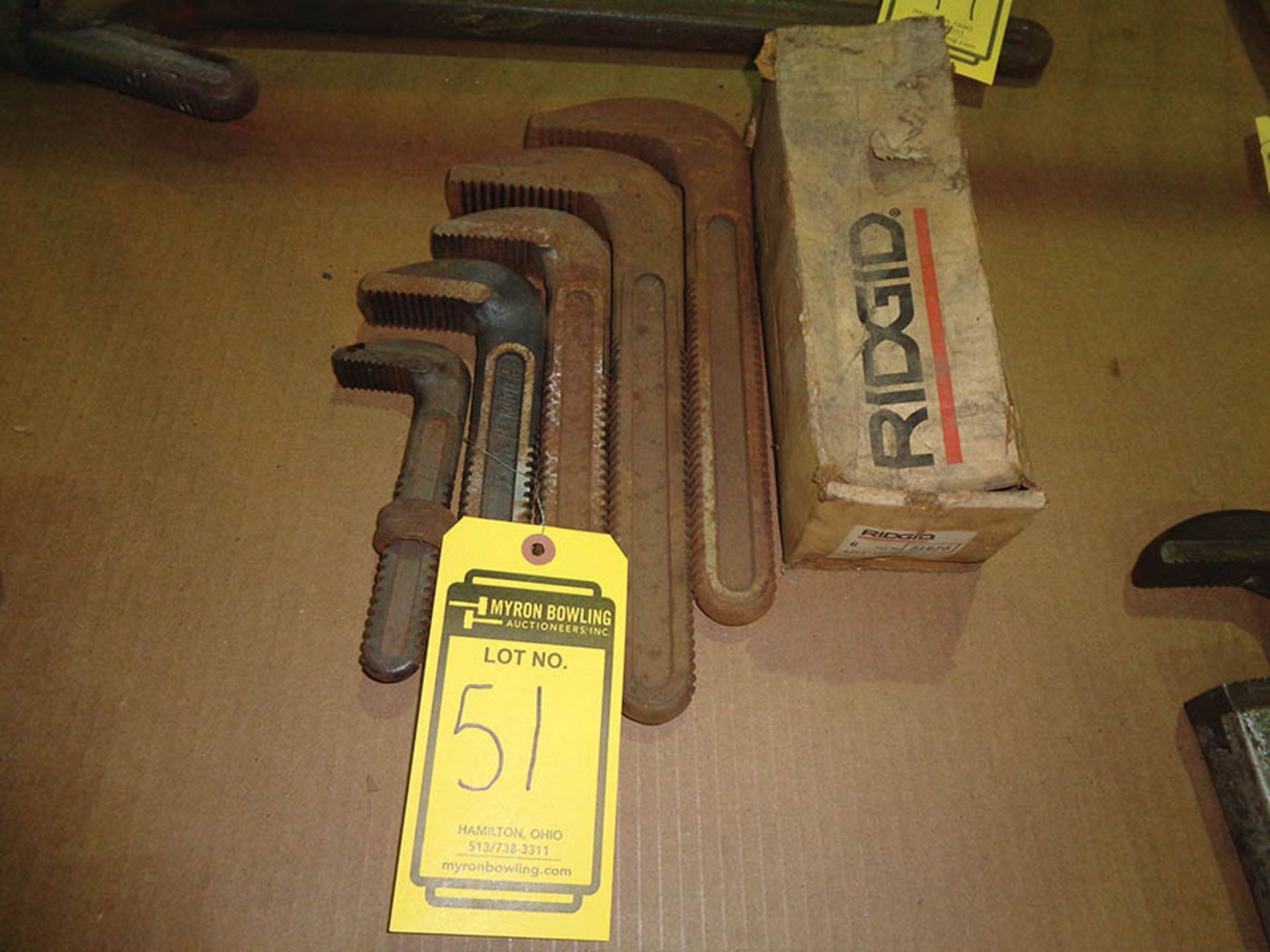 LOT OF RIDGID PIPE WRENCH JAWS