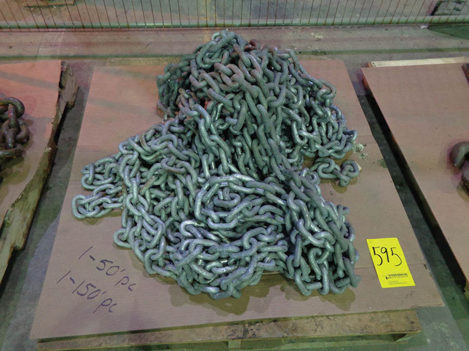 PALLET OF (2) 50' AND 150' 5/8'' CHAIN