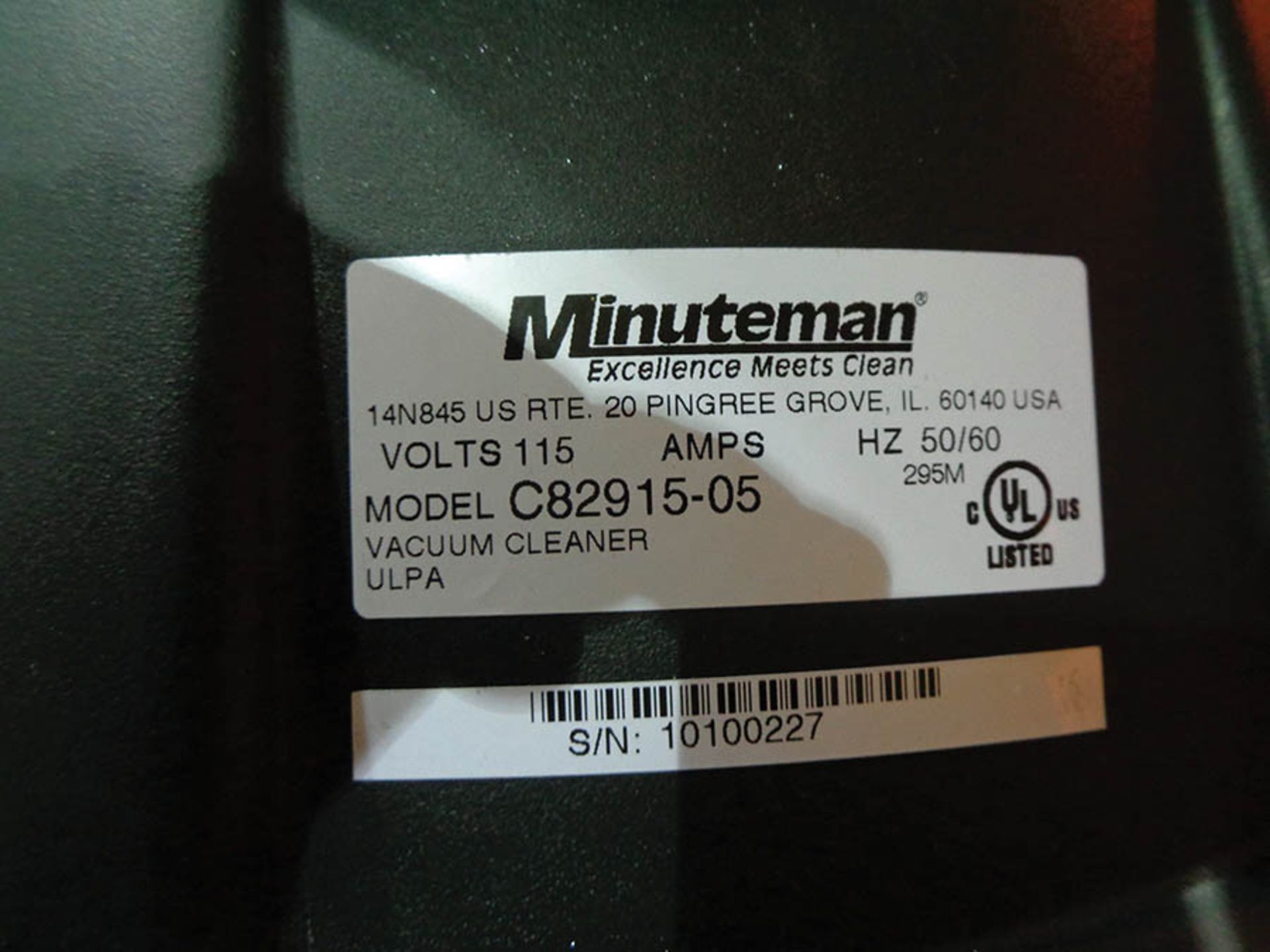 MINUTEMAN C82915-05 ULPA FILTER VACUUM - Image 2 of 2