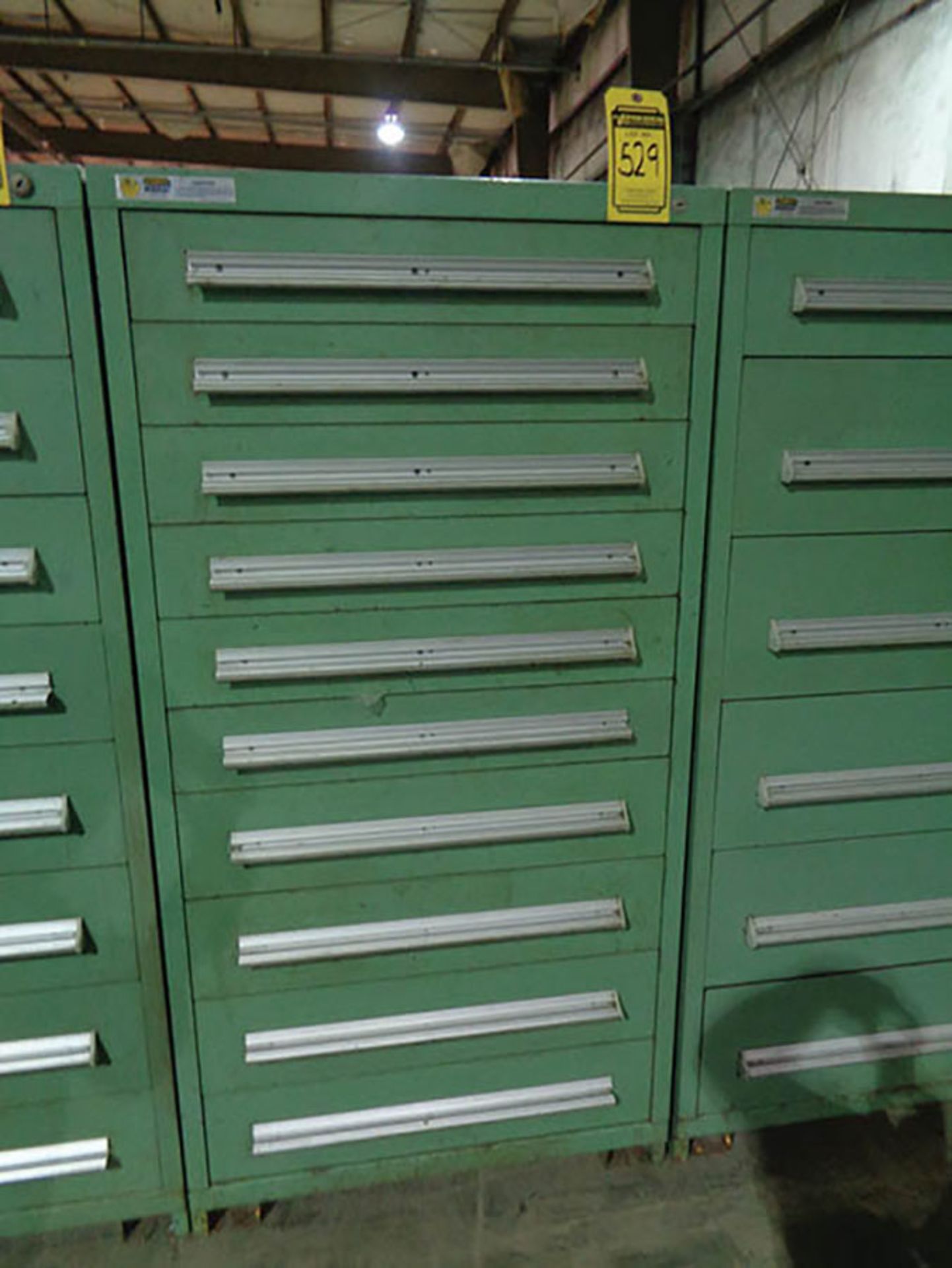 STANLEY VIDMAR 10 DRAWER INDUSTRIAL STORAGE CABINET W/ CONTENTS