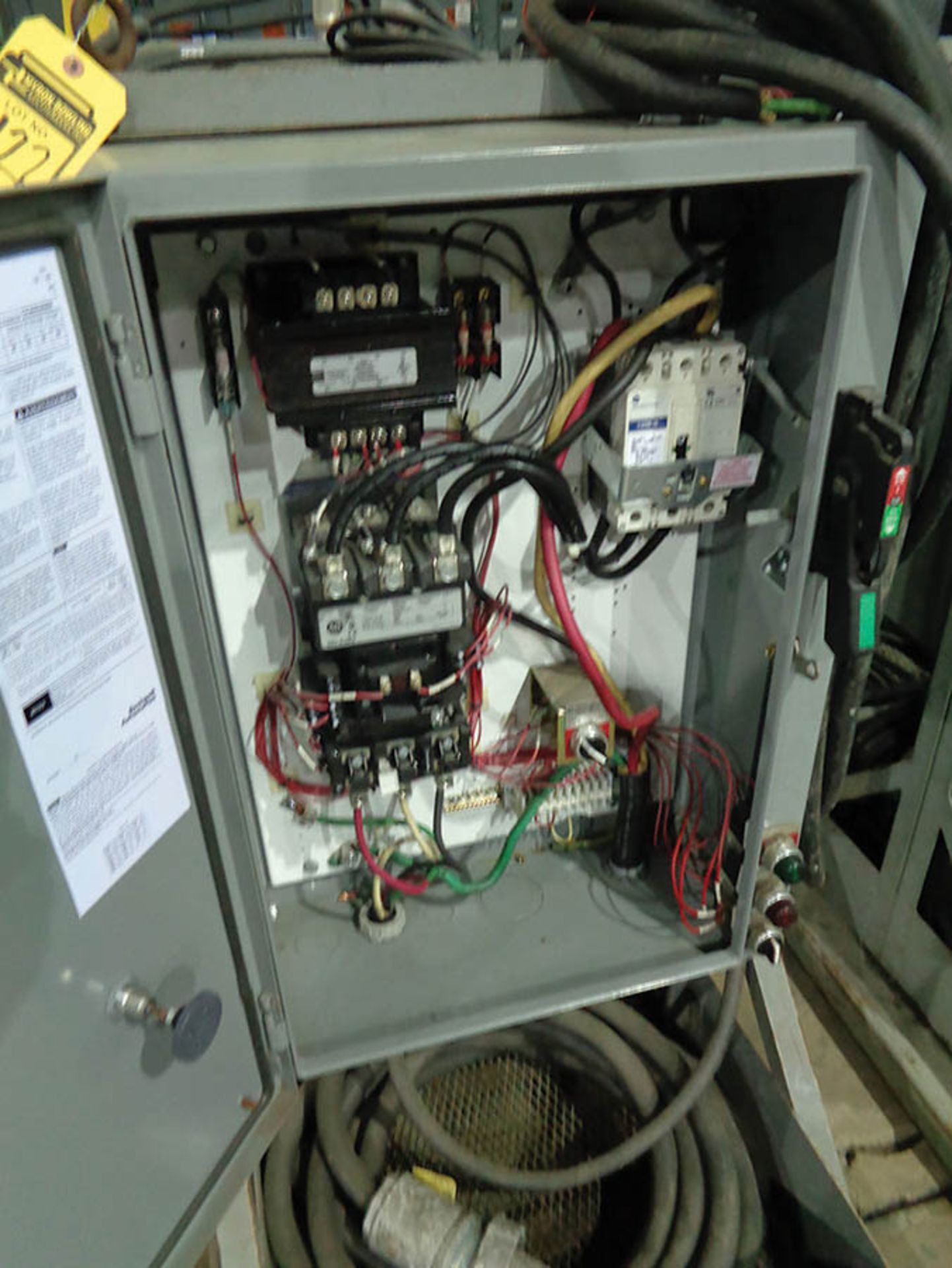 (2) ALLEN BRADLEY SIZE 3 COMBINATION STARTERS 513-DABD-47 W/ 100 AMP BREAKER ON METAL STAND - Image 2 of 2