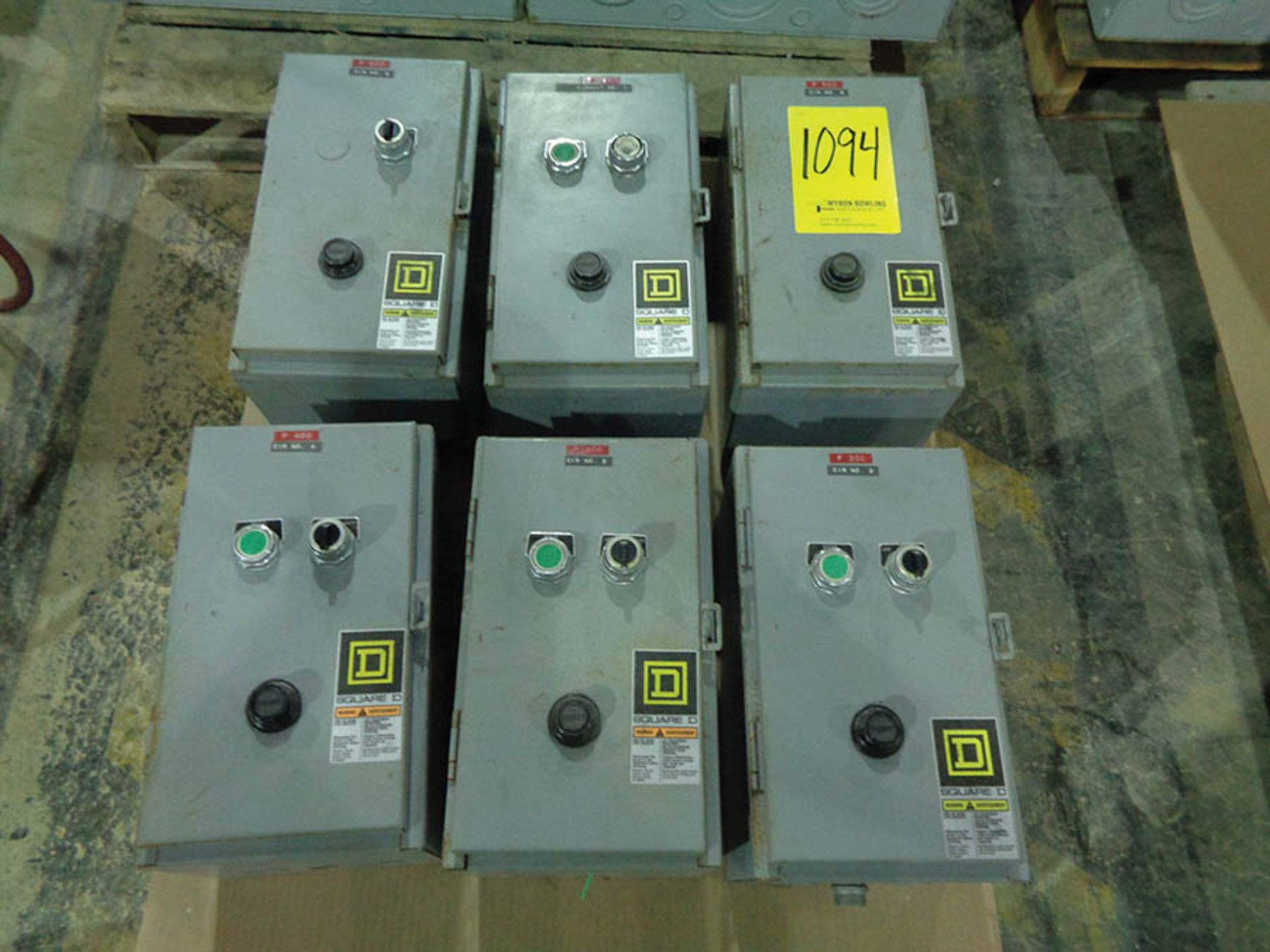 (6) SQUARE D SIZE 0 MOTOR STARTERS W/ ENCLOSURES