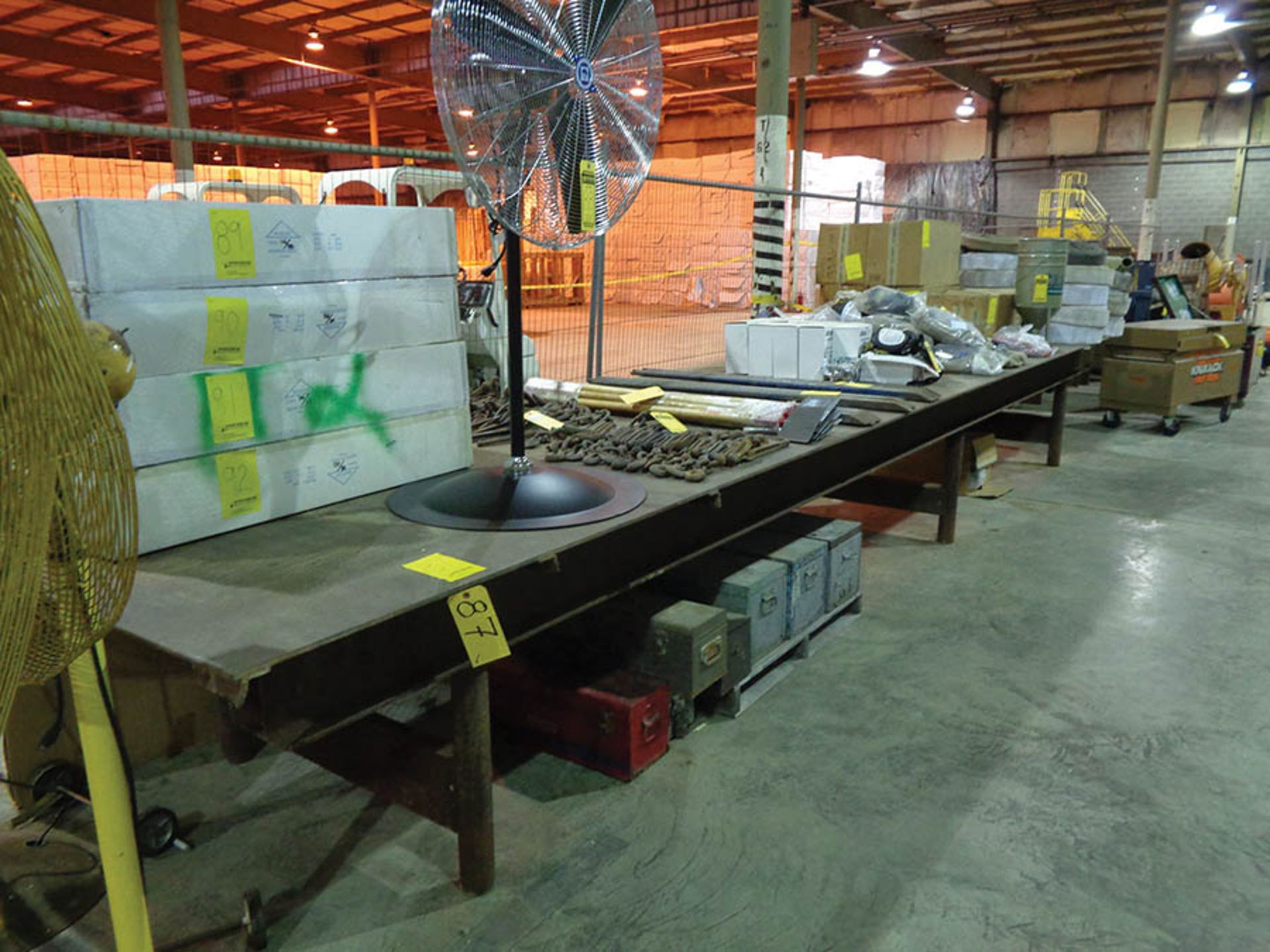 24' X 5' STEEL WORKTABLE 1/2'' THICK
