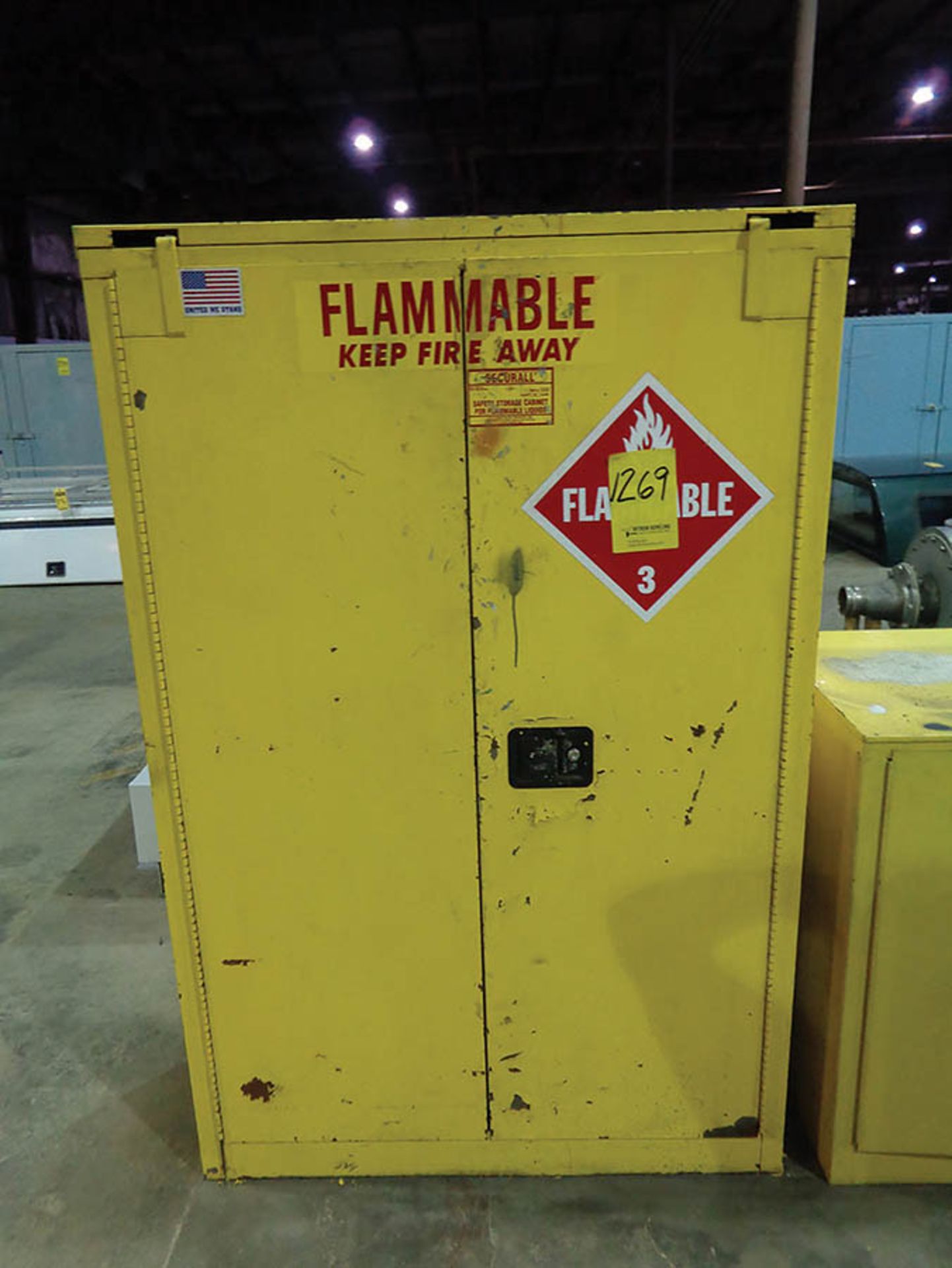 SECURALL MODEL A130 30 GALLON FLAME RESISTANT STORAGE CABINET