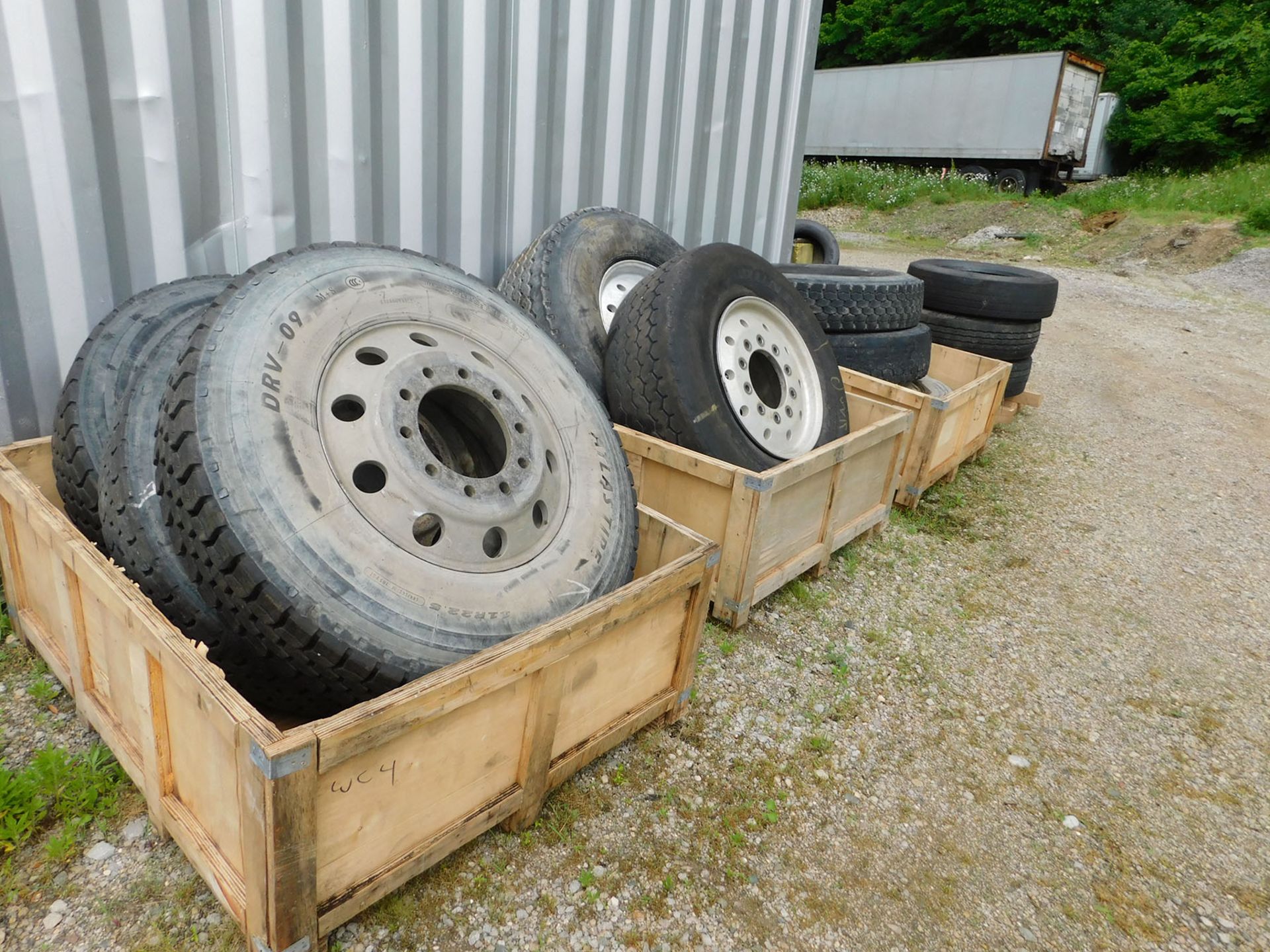 LOT OF ASSORTED USED TIRES