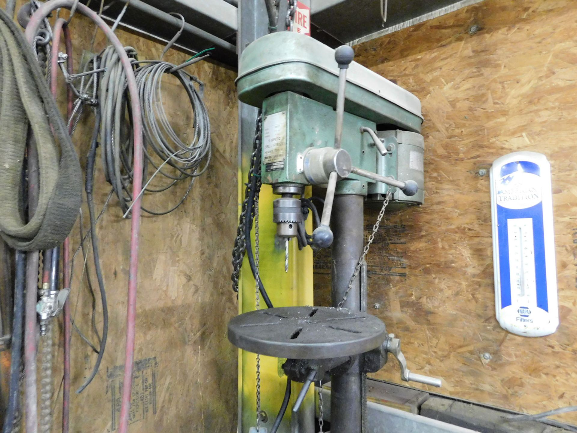 DRILL PRESS; MODEL 0017, CHUCK 5/8'', SPINDLE JT #3, 5-SPEED, S/N 032277