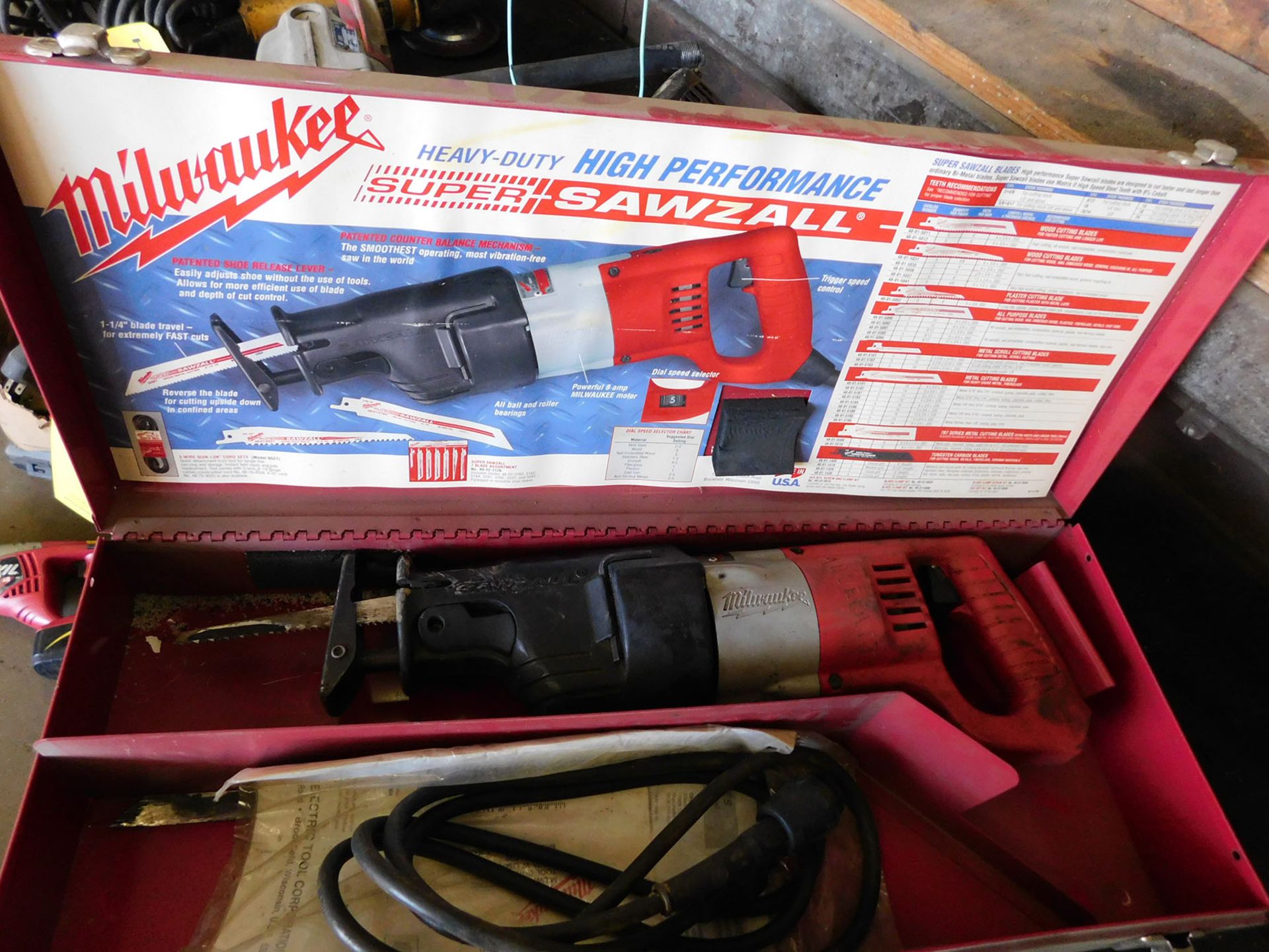 MILWAUKEE ELECTRIC SAWZALL; CAT 6527, 8.0 AMP, S/N 774B369548022 - Image 2 of 2