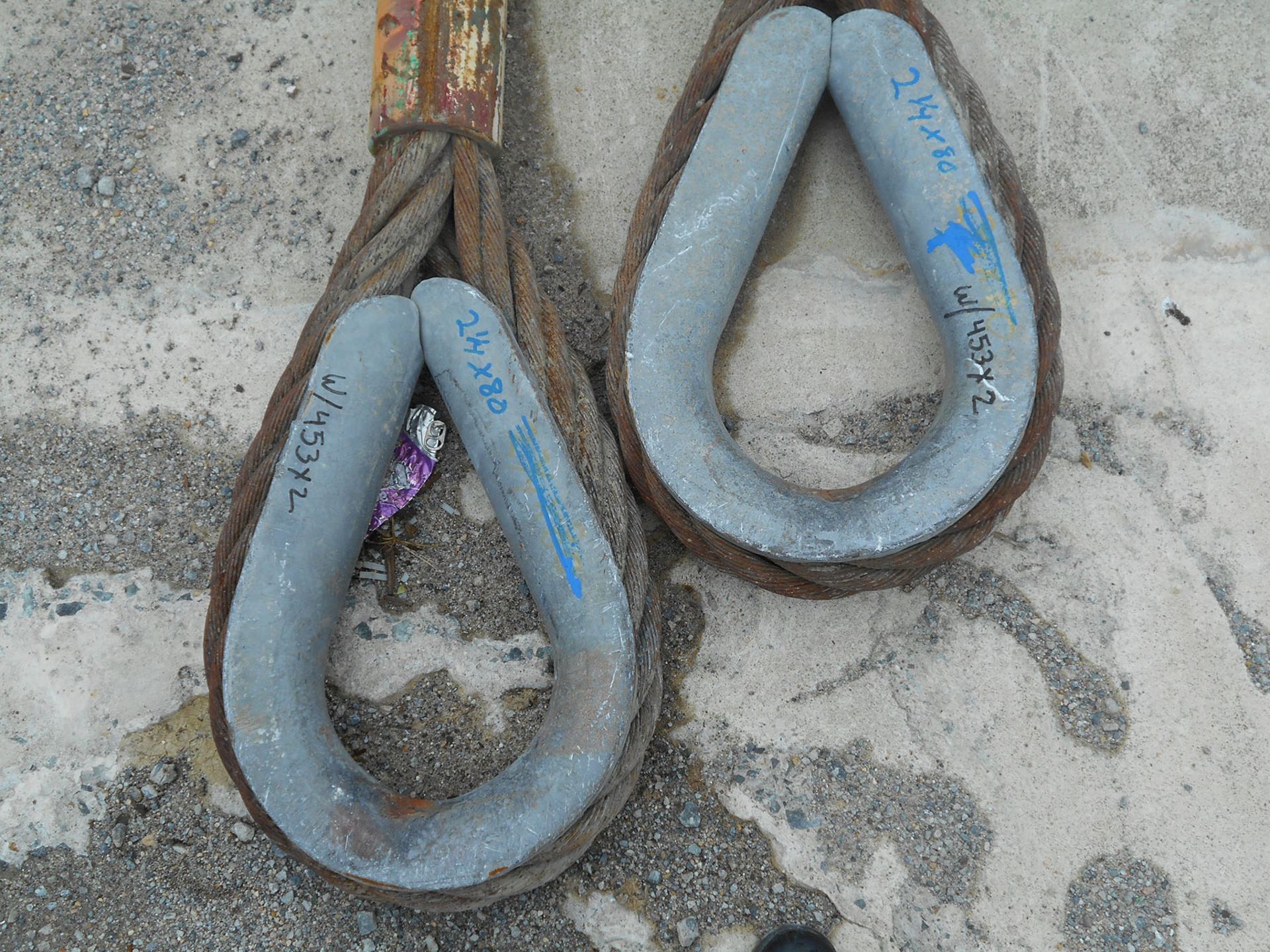 (2) HECO CABLE SLINGS; 2 1/2'' X 80'L