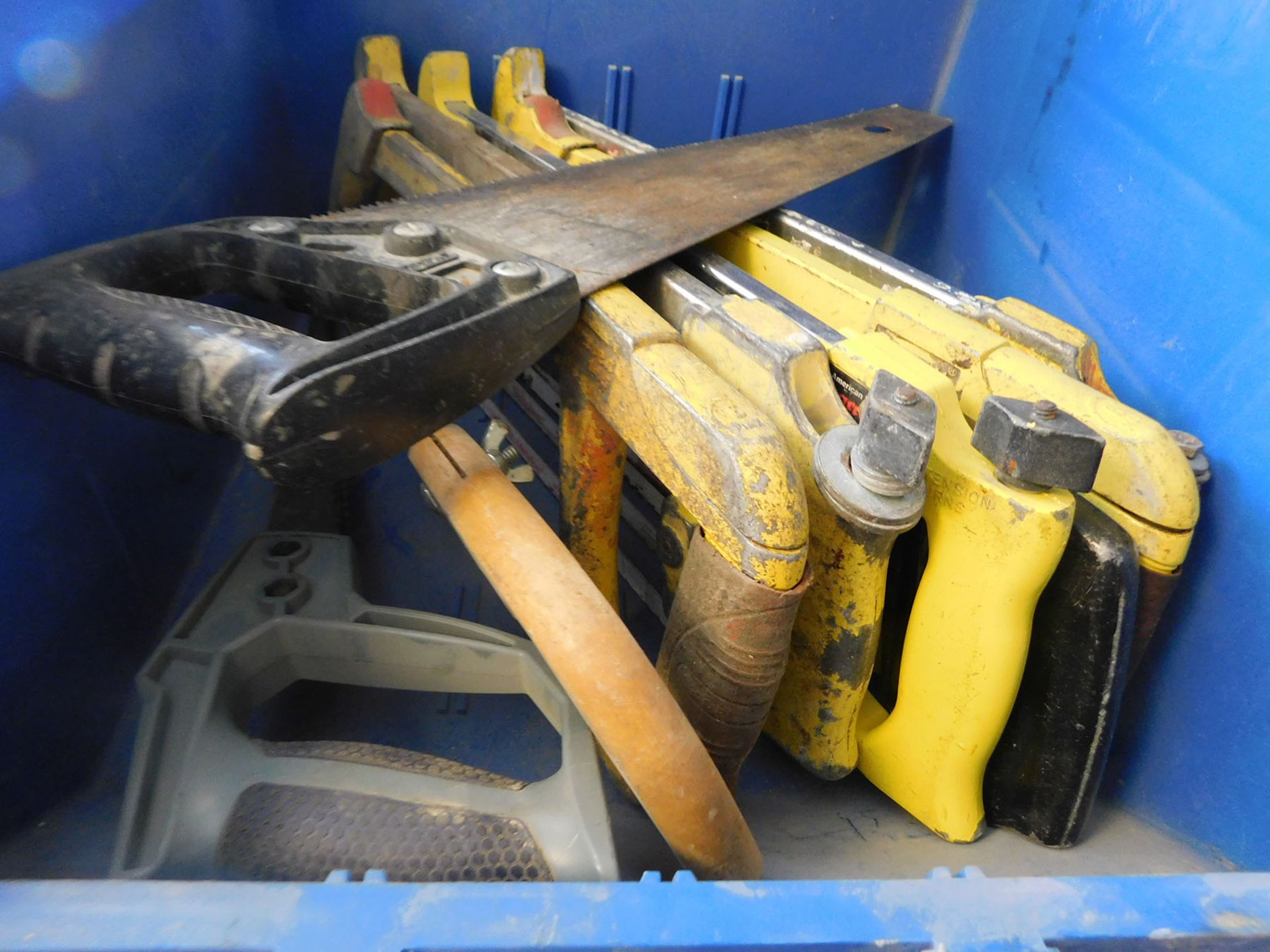 TOTE OF HANDSAWS