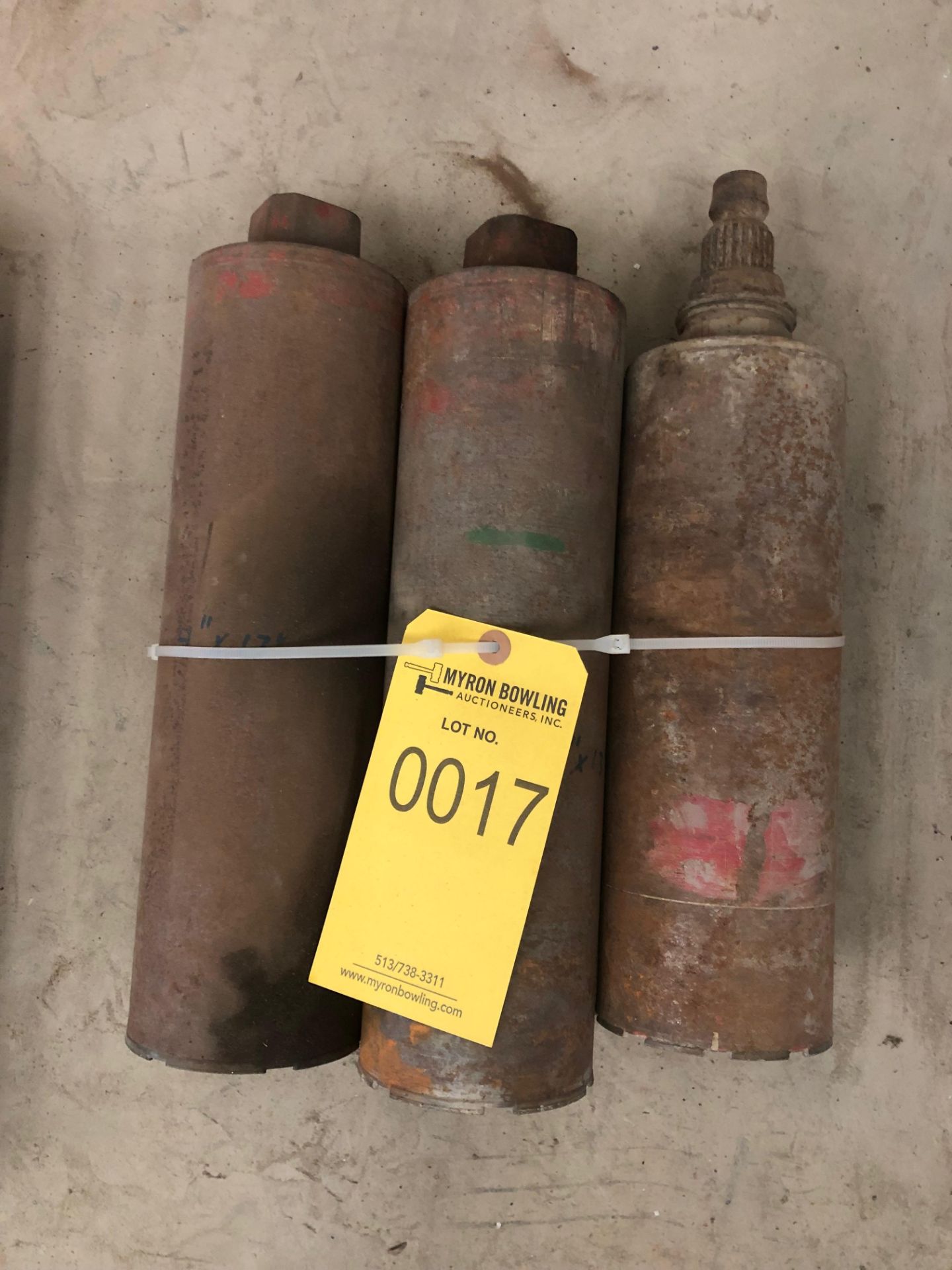 (3) HILTI WET CORE DRILL BITS; 4'' X 13'' & (2) 4'' X 11''