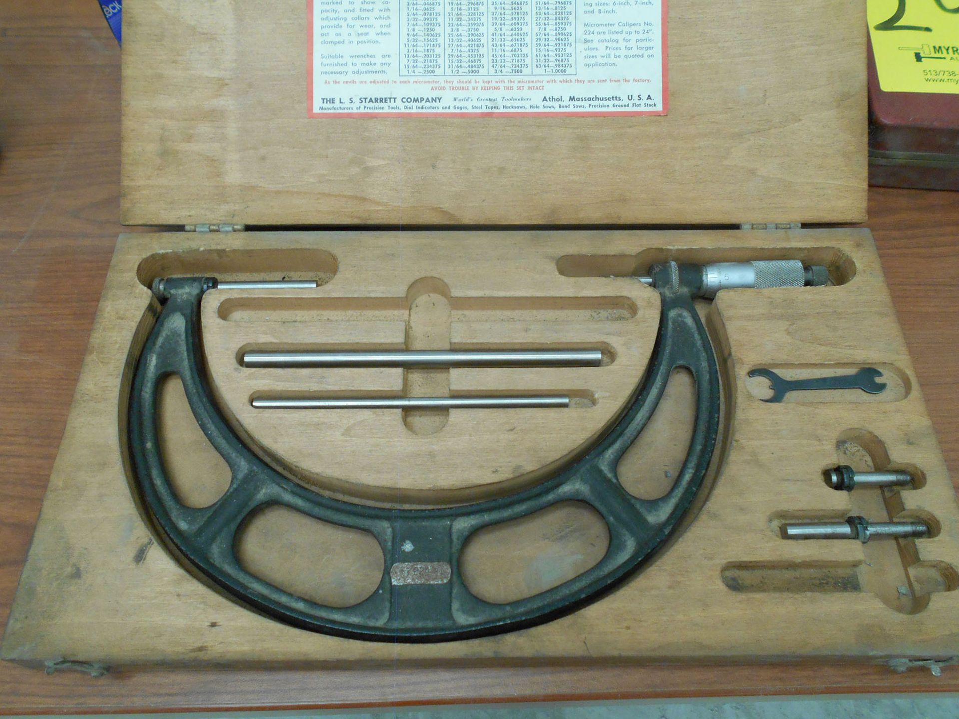 STARRETT NO. 224 MICROMETER CALIPER - Image 2 of 3