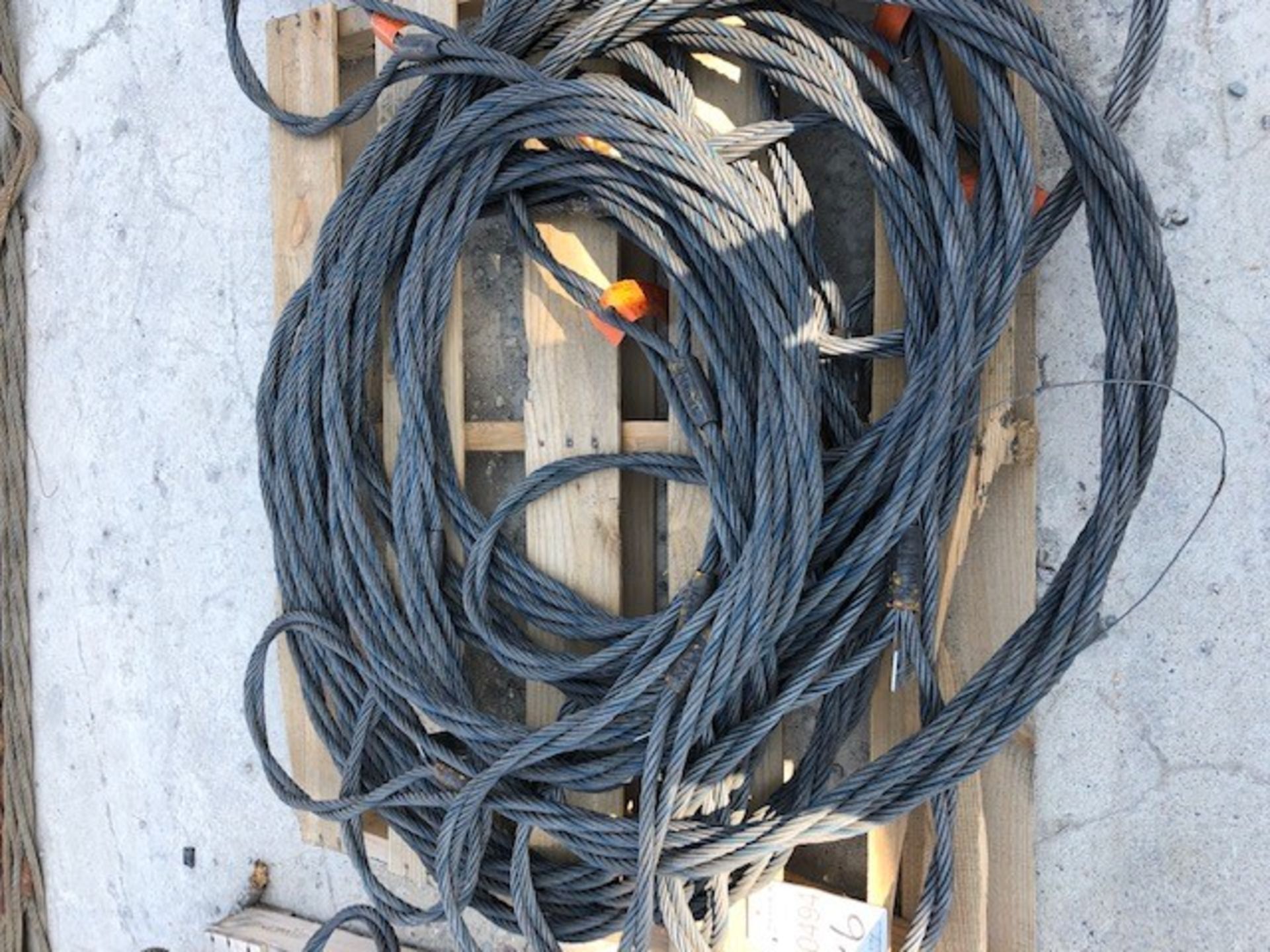 PALLET OF (6) HECO BRAIDED CABLE SLINGS; 1'' X 20'L (NEW)