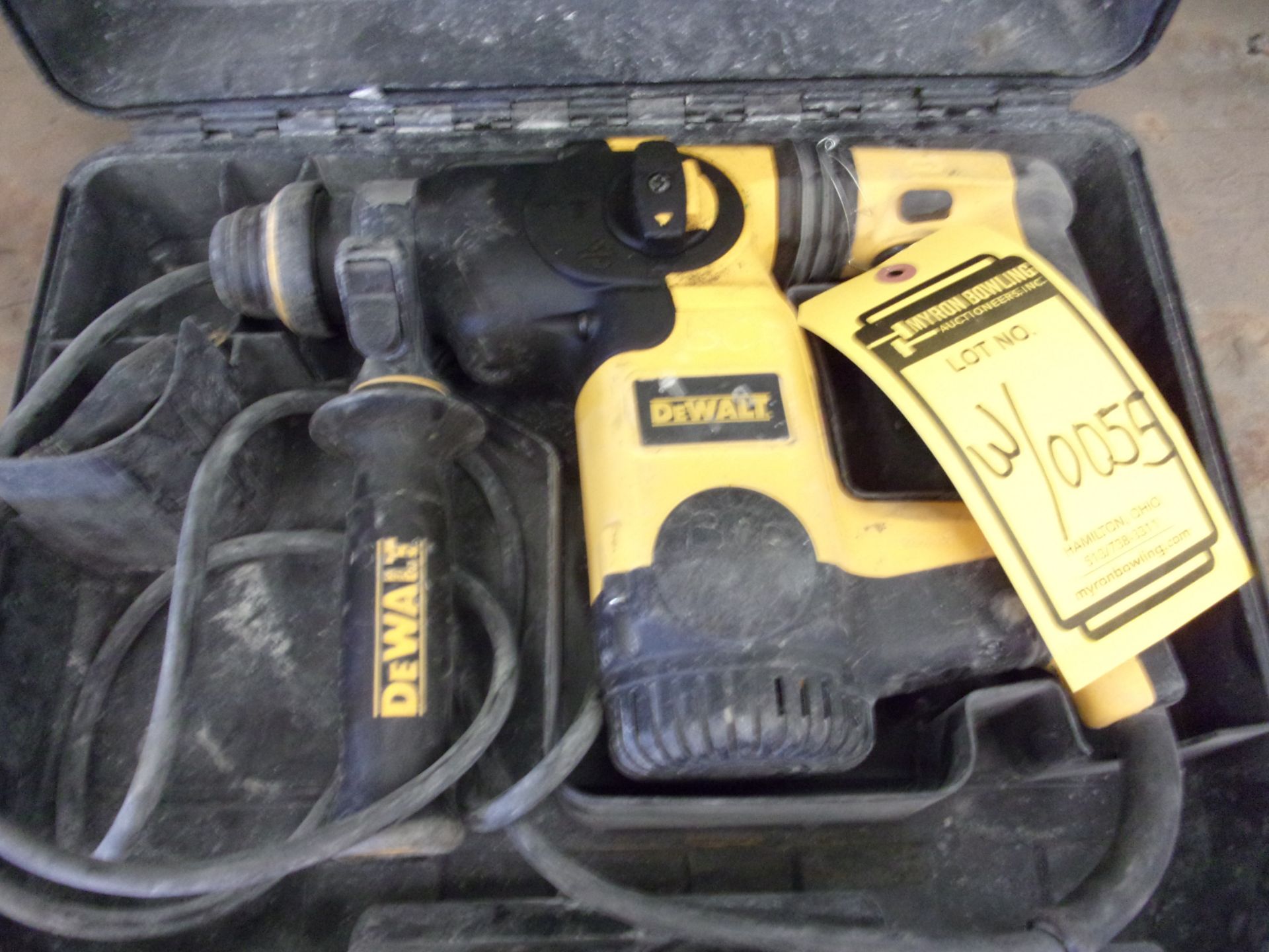 DEWALT ELECTRIC HAMMER DRILL WITH CASE & MISC. BITS; S/N 598850