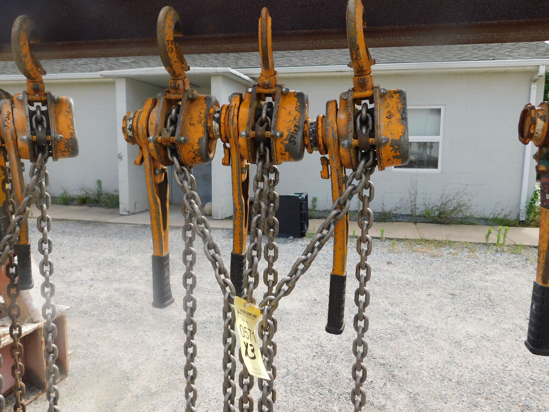 HARRINGTON HOIST INC. 3-TON CHAIN HOISTS (X3)