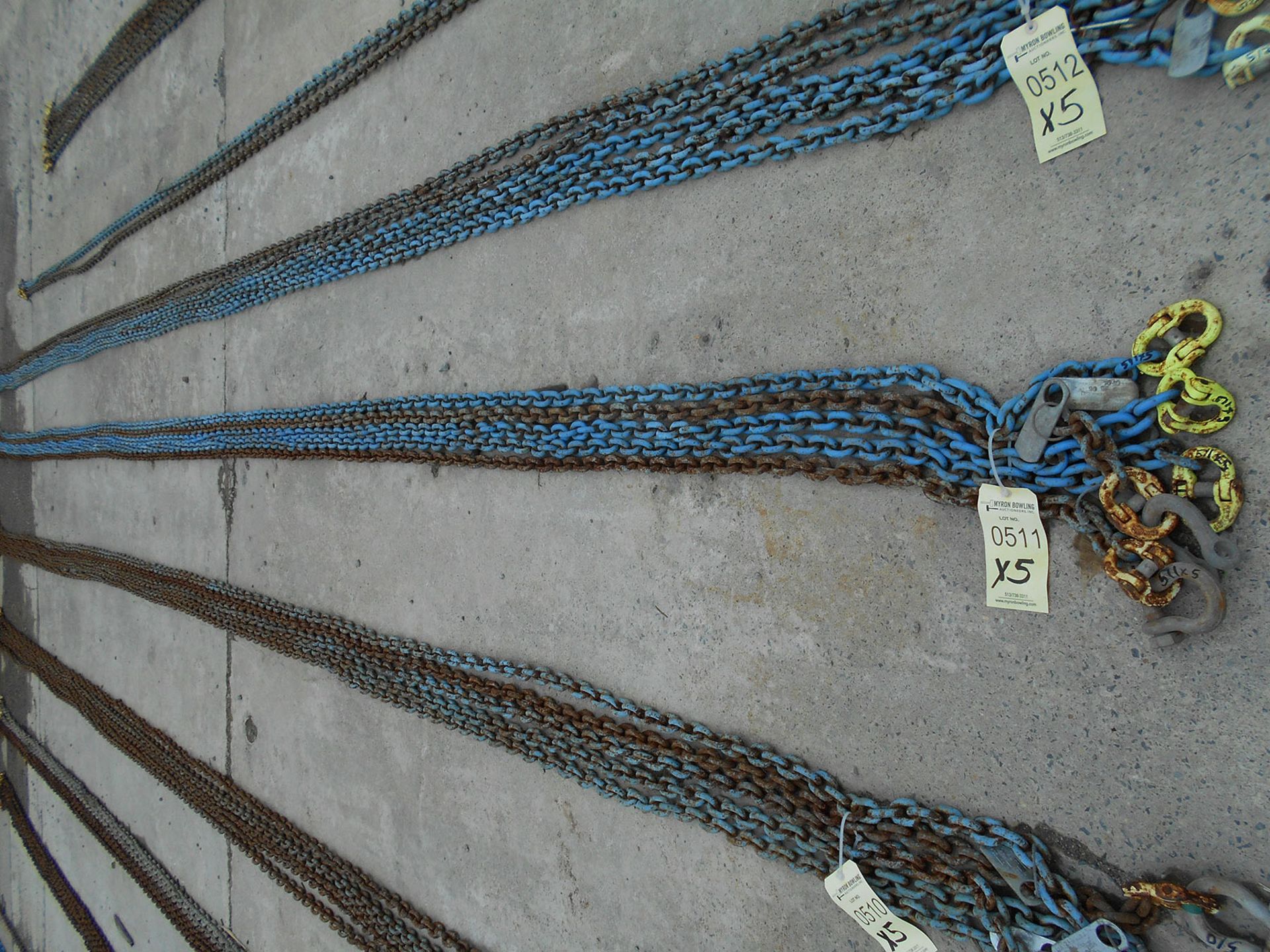 (5) RIGGING CHAINS WITH SHACKLES; REACH 24', SIZE 3/8'', GRADE 10 - Image 2 of 2