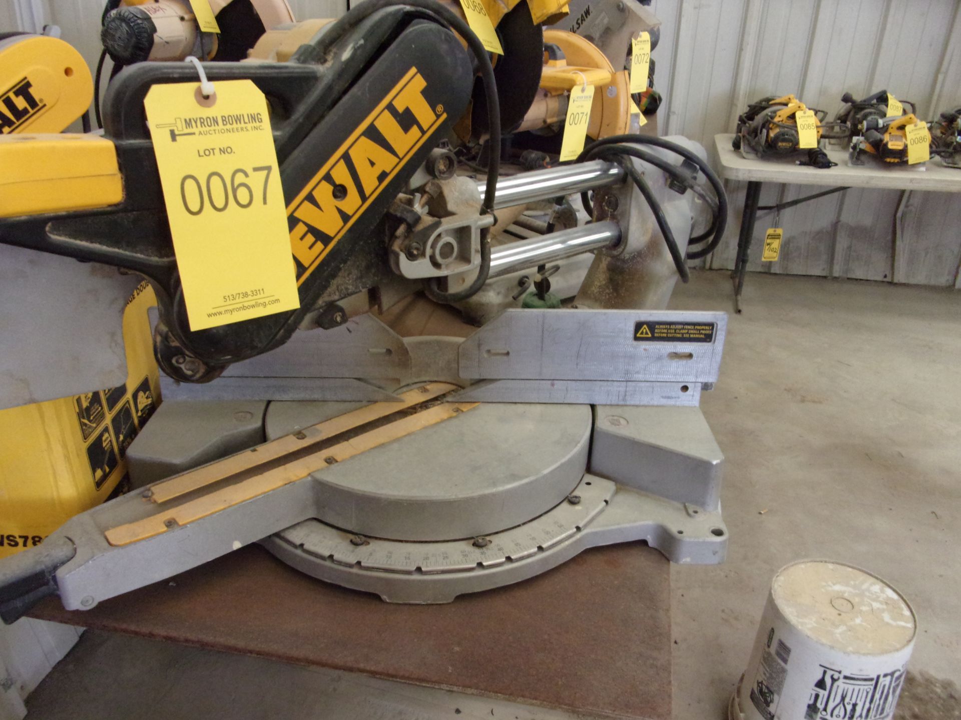 DEWALT DW708 12'' SLIDING COMPOUND SAW; TYPE 3, S/N 235651, 120V, 13A, 4,000 RPM