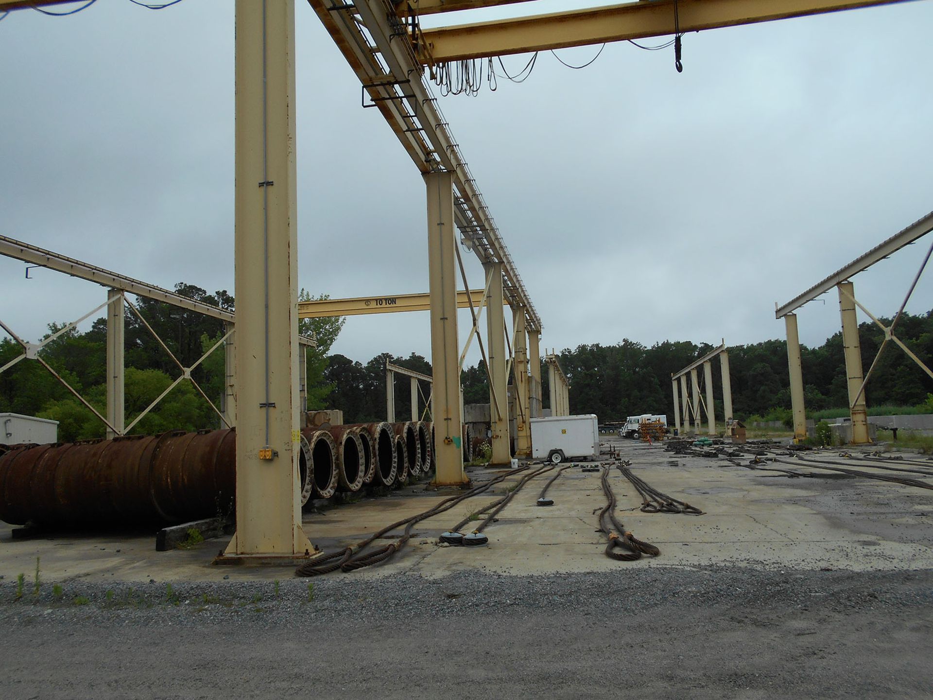 (15) STEEL H-BEAMS; 30' T X 2' 6'' W X 11''D, (4) STEEL OVERHEAD CRANE RAILS 107' LONG, INCLUDES - Image 3 of 4