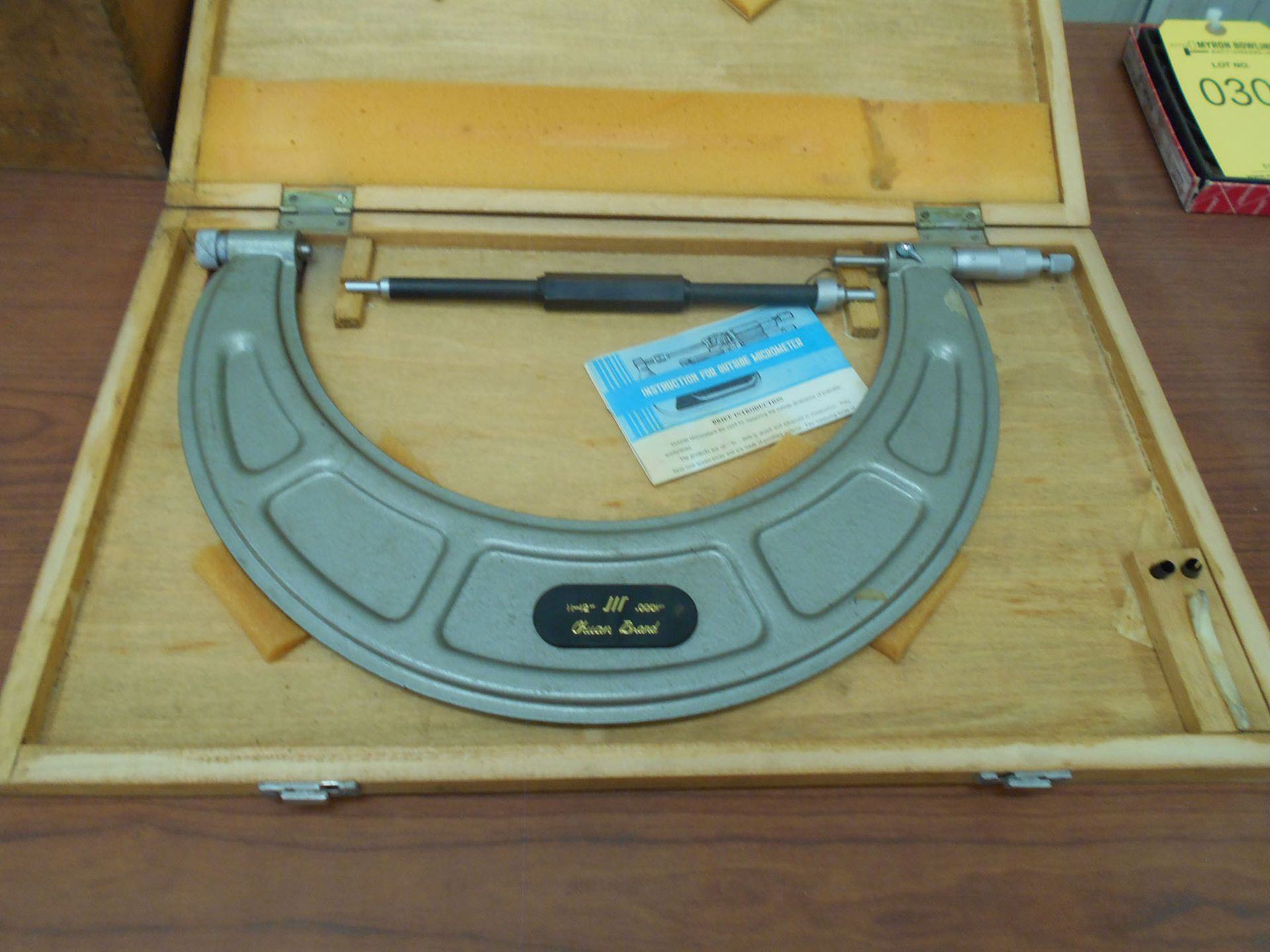 CHUAN BRAND OUTSIDE MICROMETER; 11-12'' TO .0001'' - Image 3 of 4