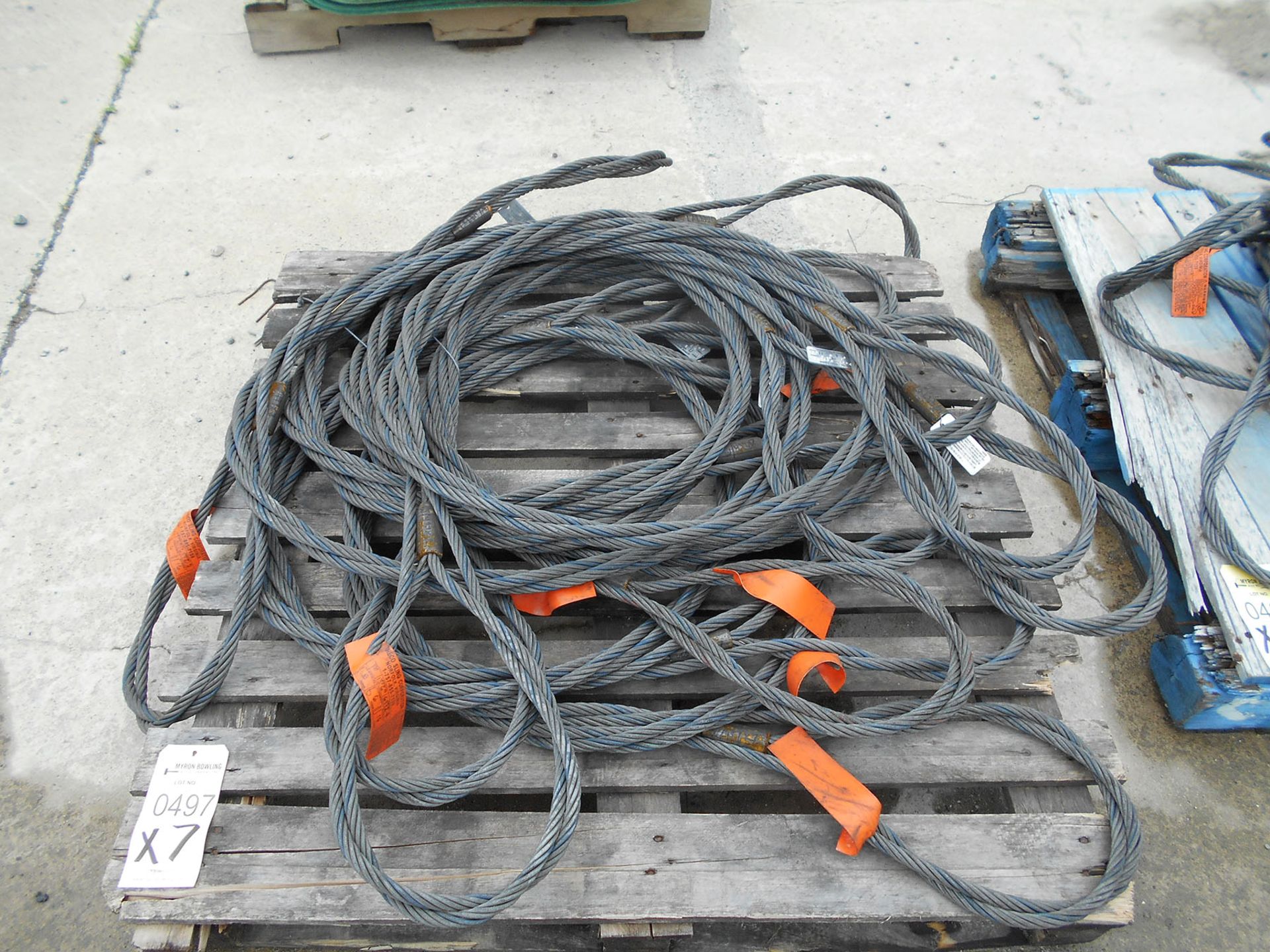 PALLET OF (7) HECO BRAIDED CABLE SLINGS; 1'' X 13' 6''L (NEW)