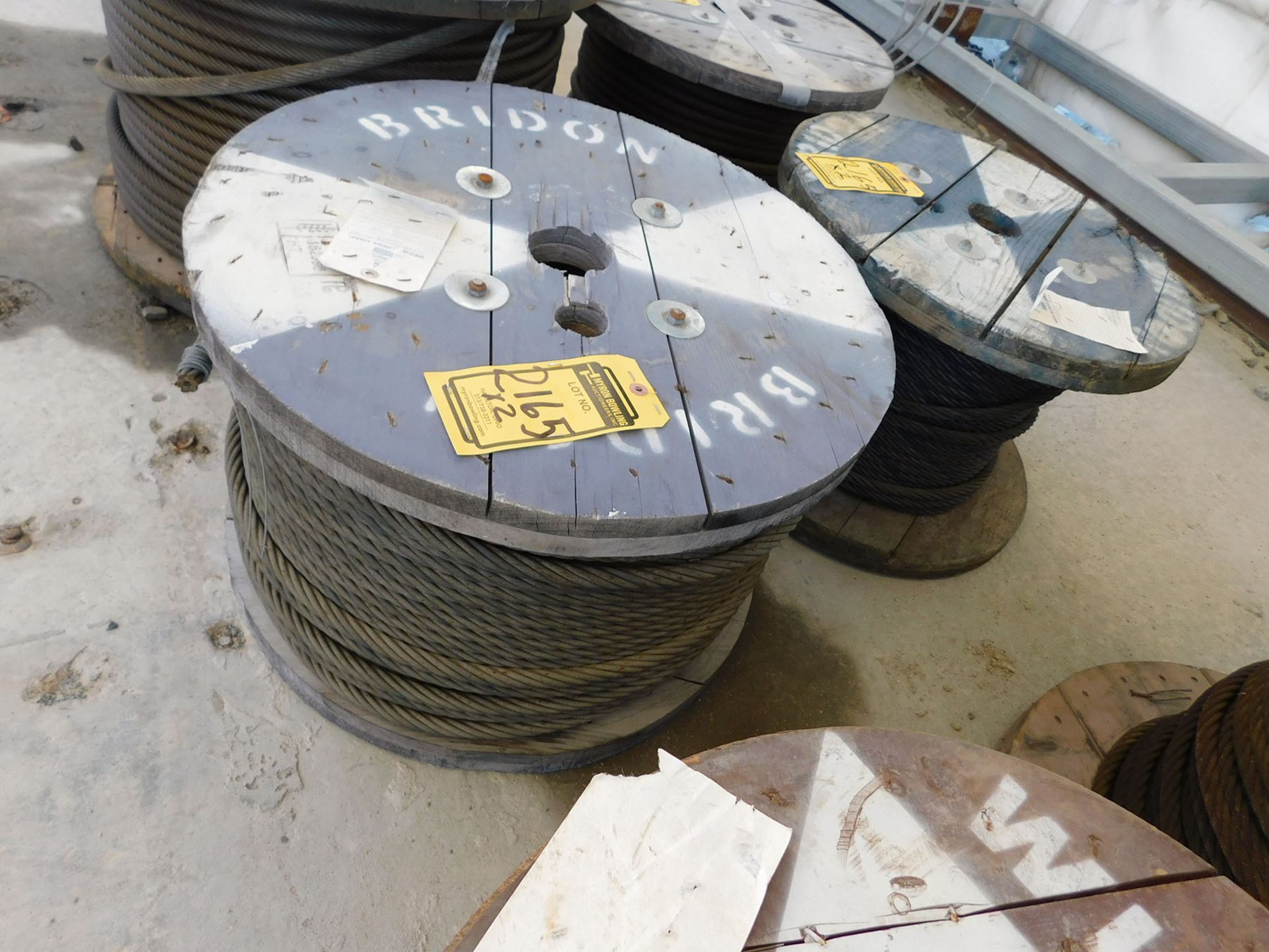 (2) SPOOLS OF 3/4'' BRIDON STEEL CABLE